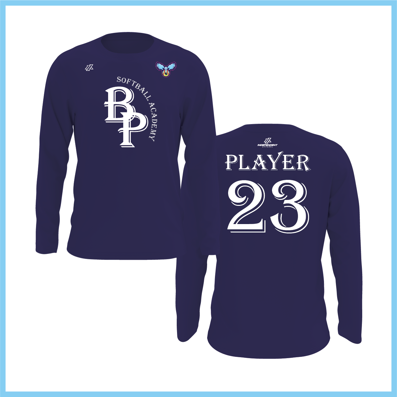 BP Softball Academy Logo Long Sleeve Shirt - Owls