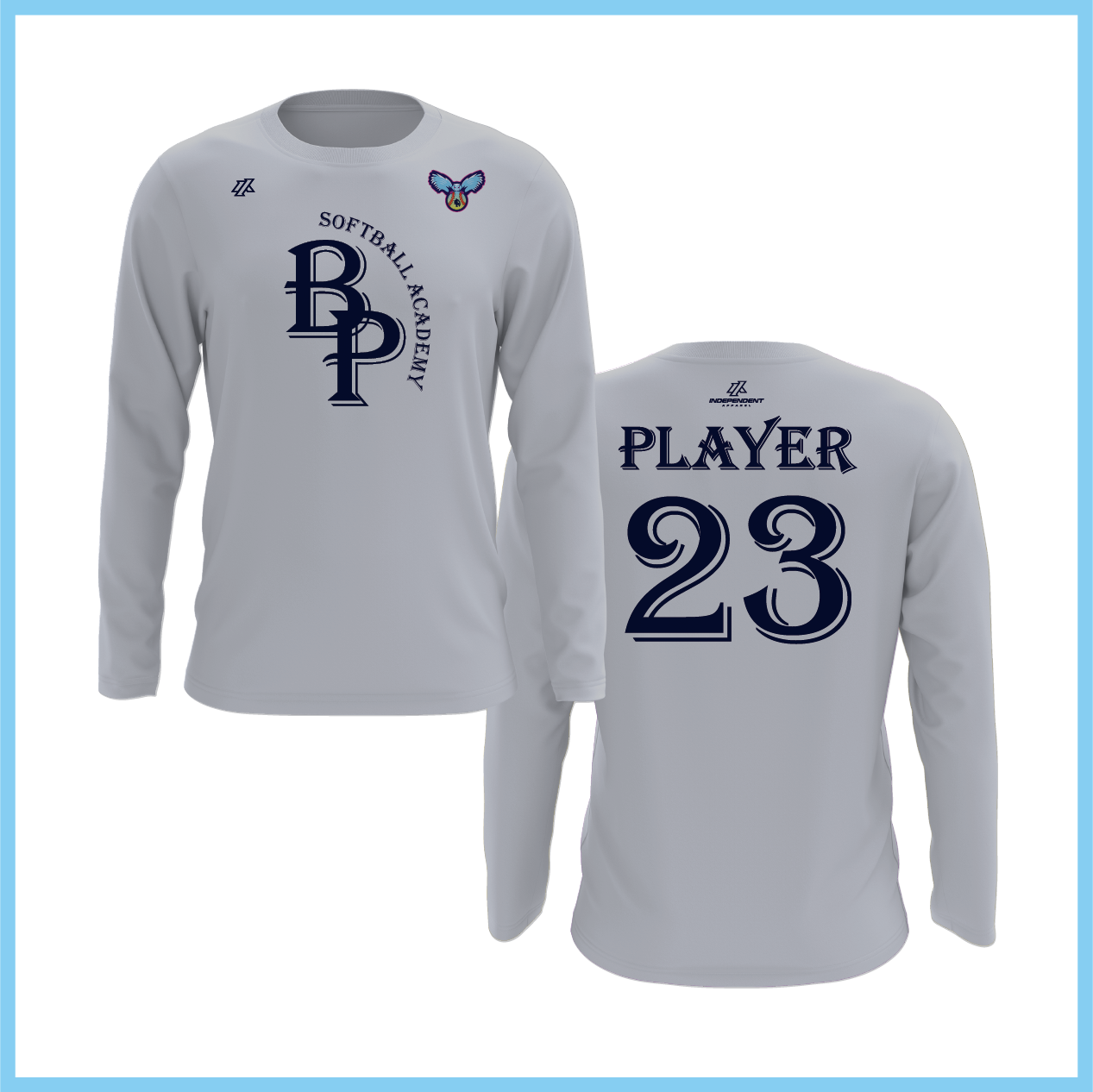 BP Softball Academy Logo Long Sleeve Shirt - Owls