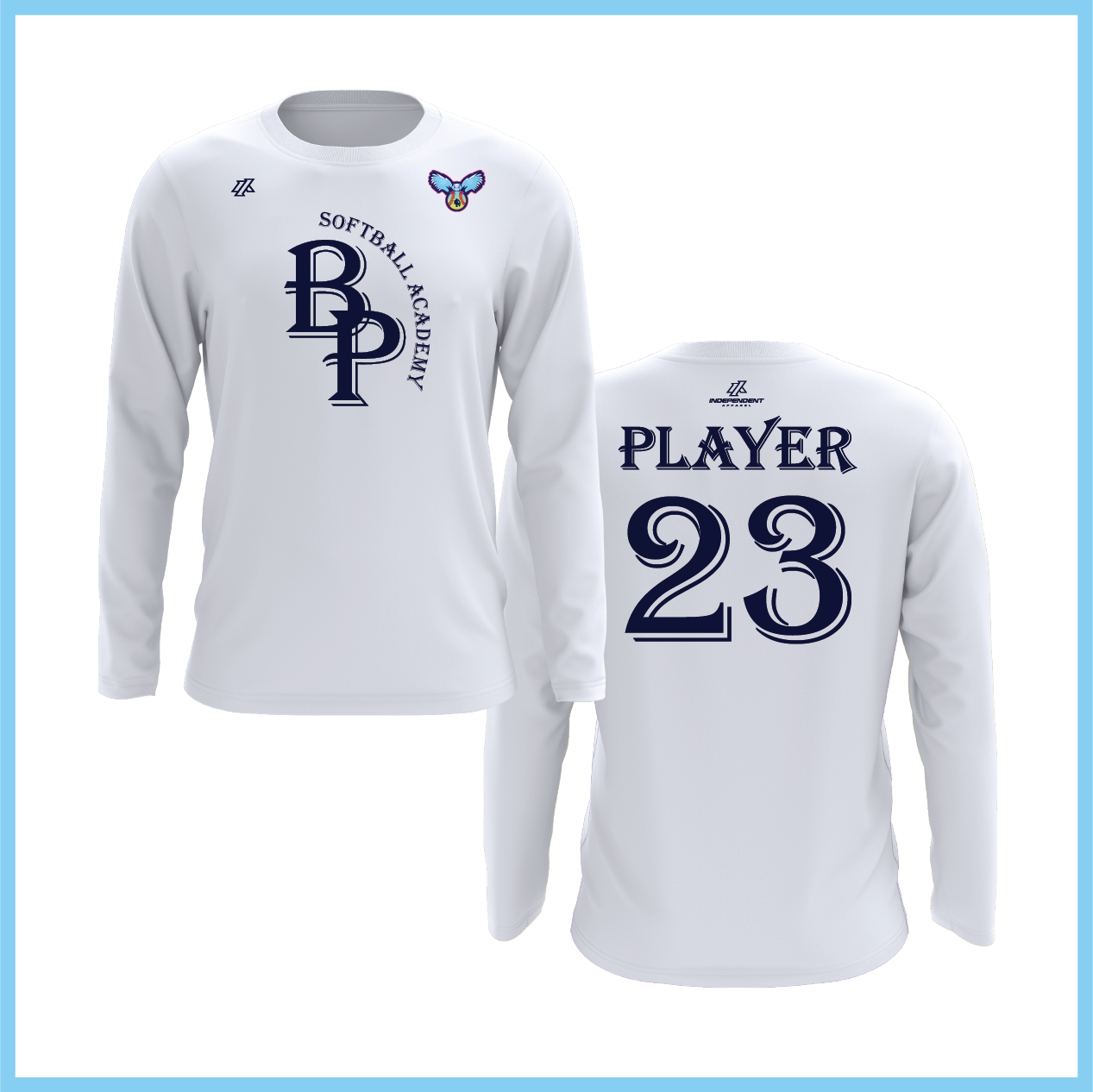 BP Softball Academy Logo Long Sleeve Shirt - Owls