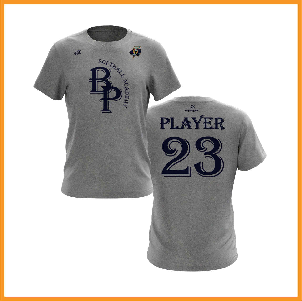 BP Softball Academy Logo Short Sleeve Shirt - Thunder