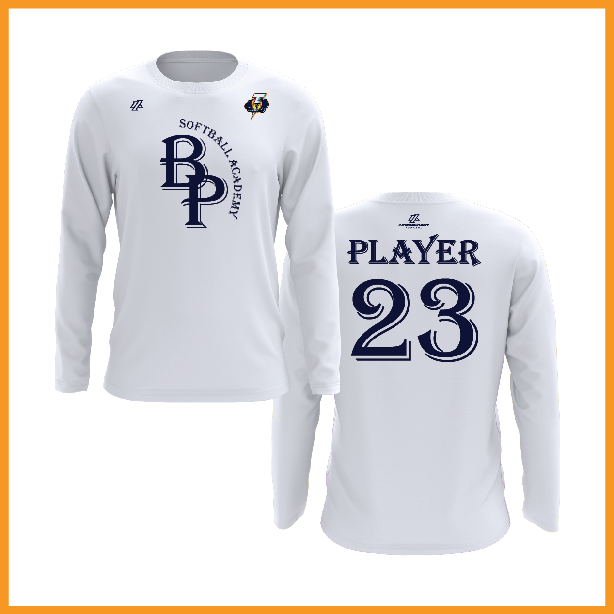 BP Softball Academy Logo Long Sleeve Shirt - Thunder