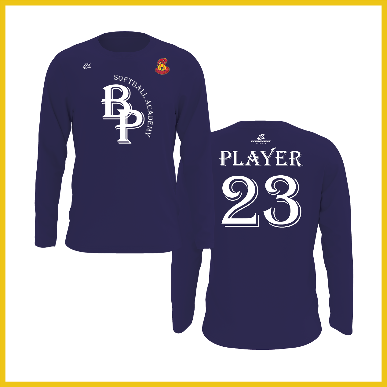 BP Softball Academy Logo Long Sleeve Shirt - Vipers