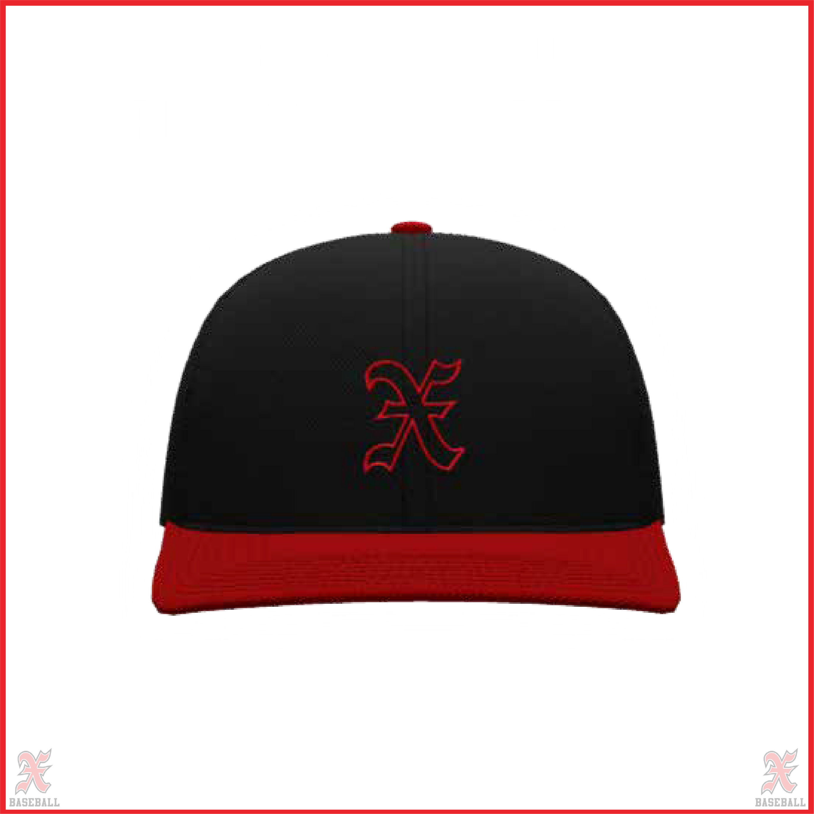 Buchko 8U Black/Red Practice Snapback Hat