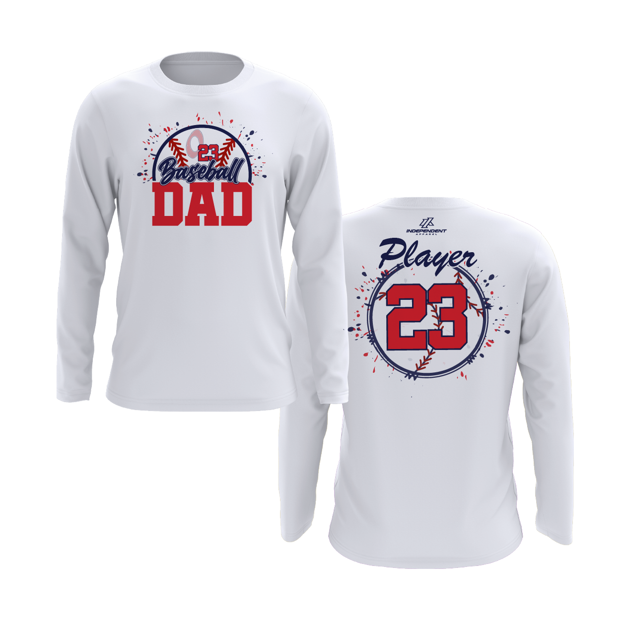 Okeeheelee Baseball Dad Long Sleeve Shirt