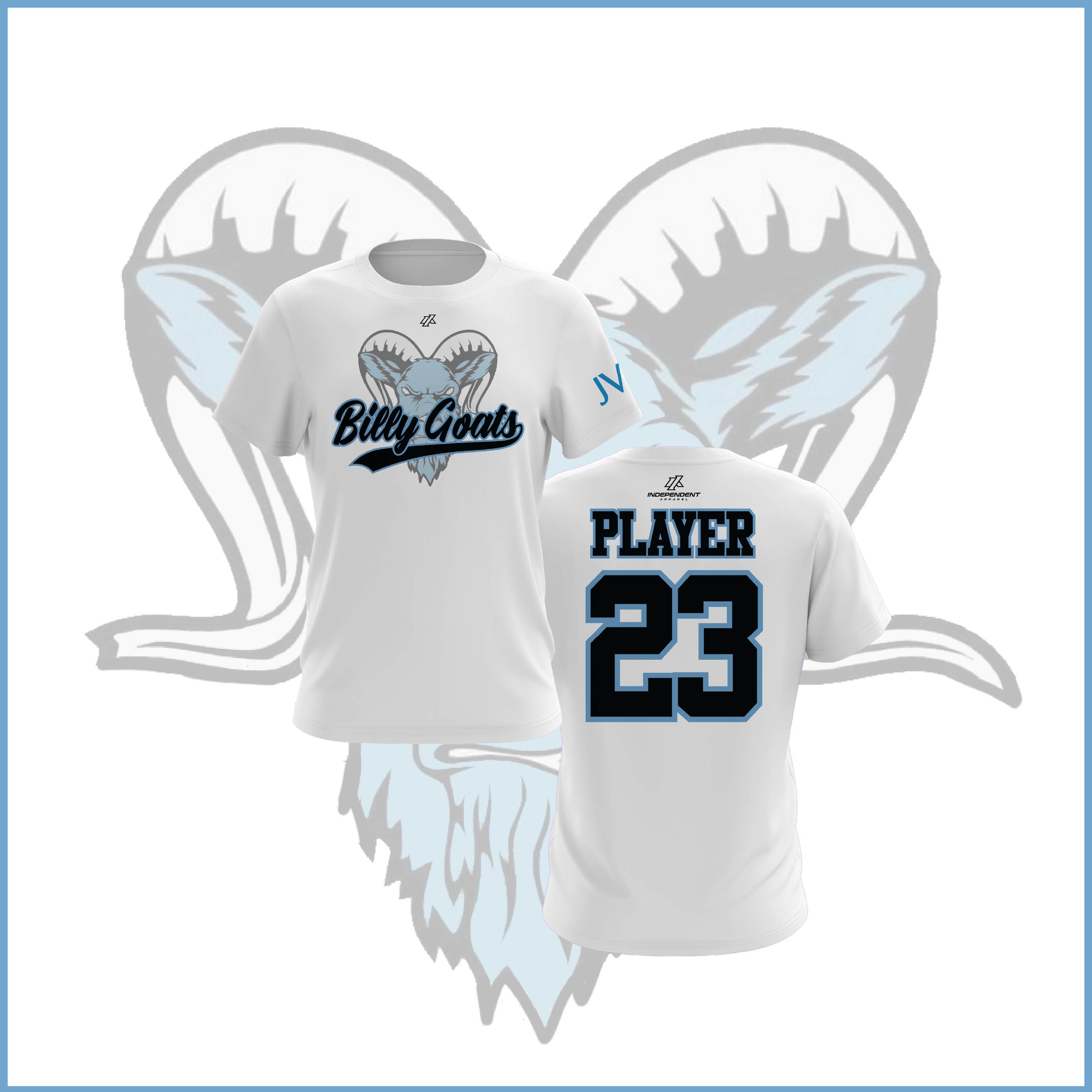 Billy Goats 11U Blue White Practice Shirt (PLAYERS ONLY)