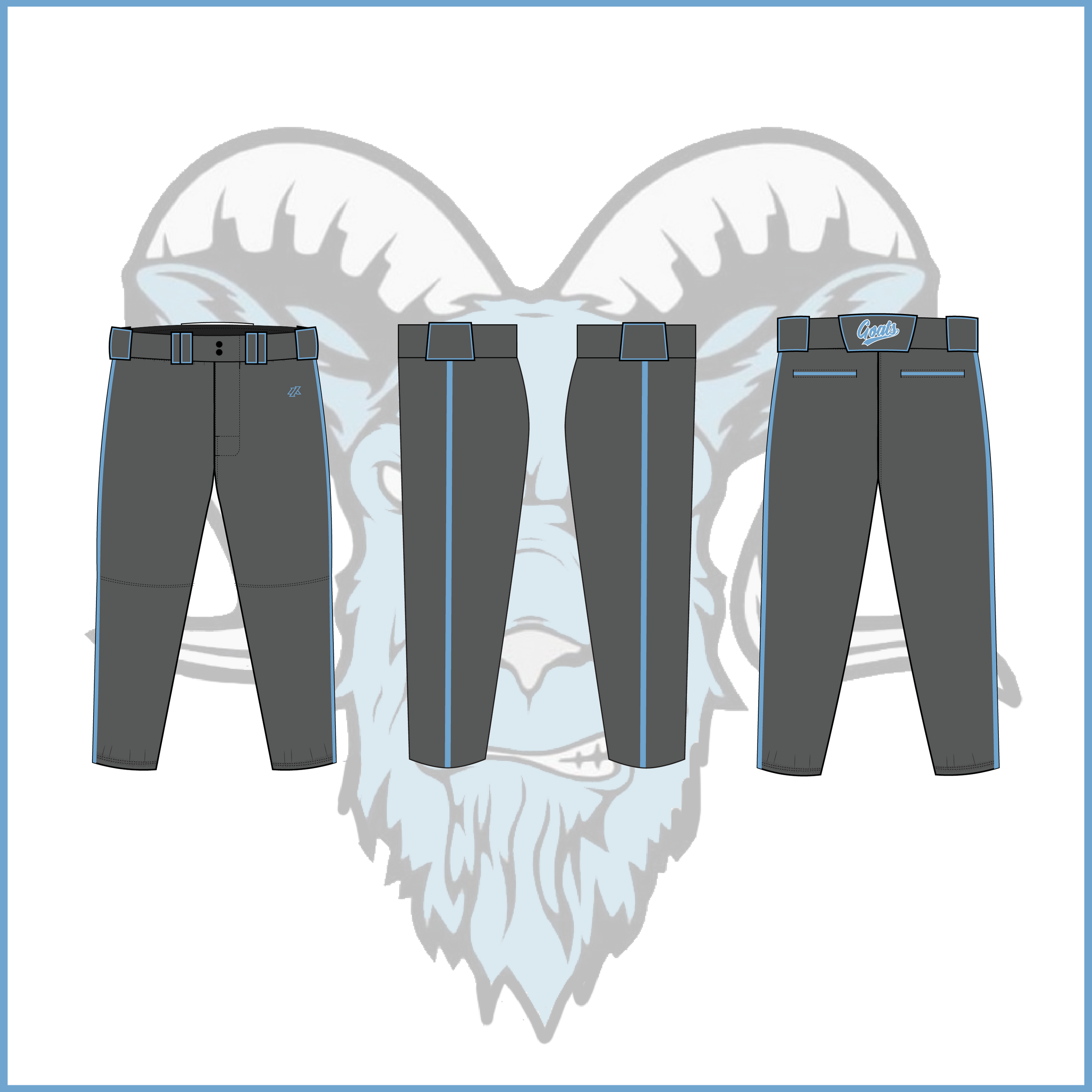 Billy Goats 11U Blue Charcoal Uniform Pants/Knickers