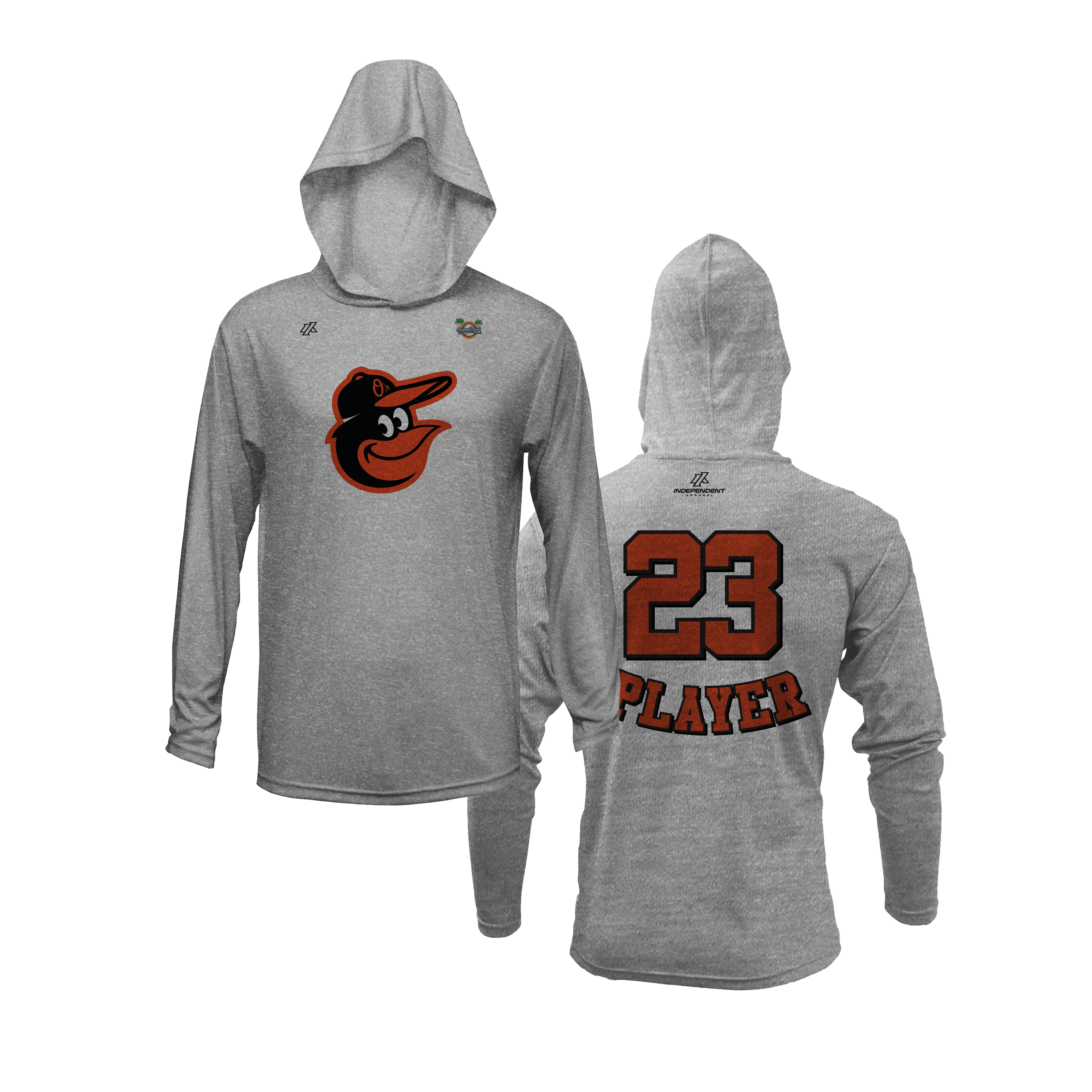 CCLL Orioles Bird Logo Lightweight Hoodie
