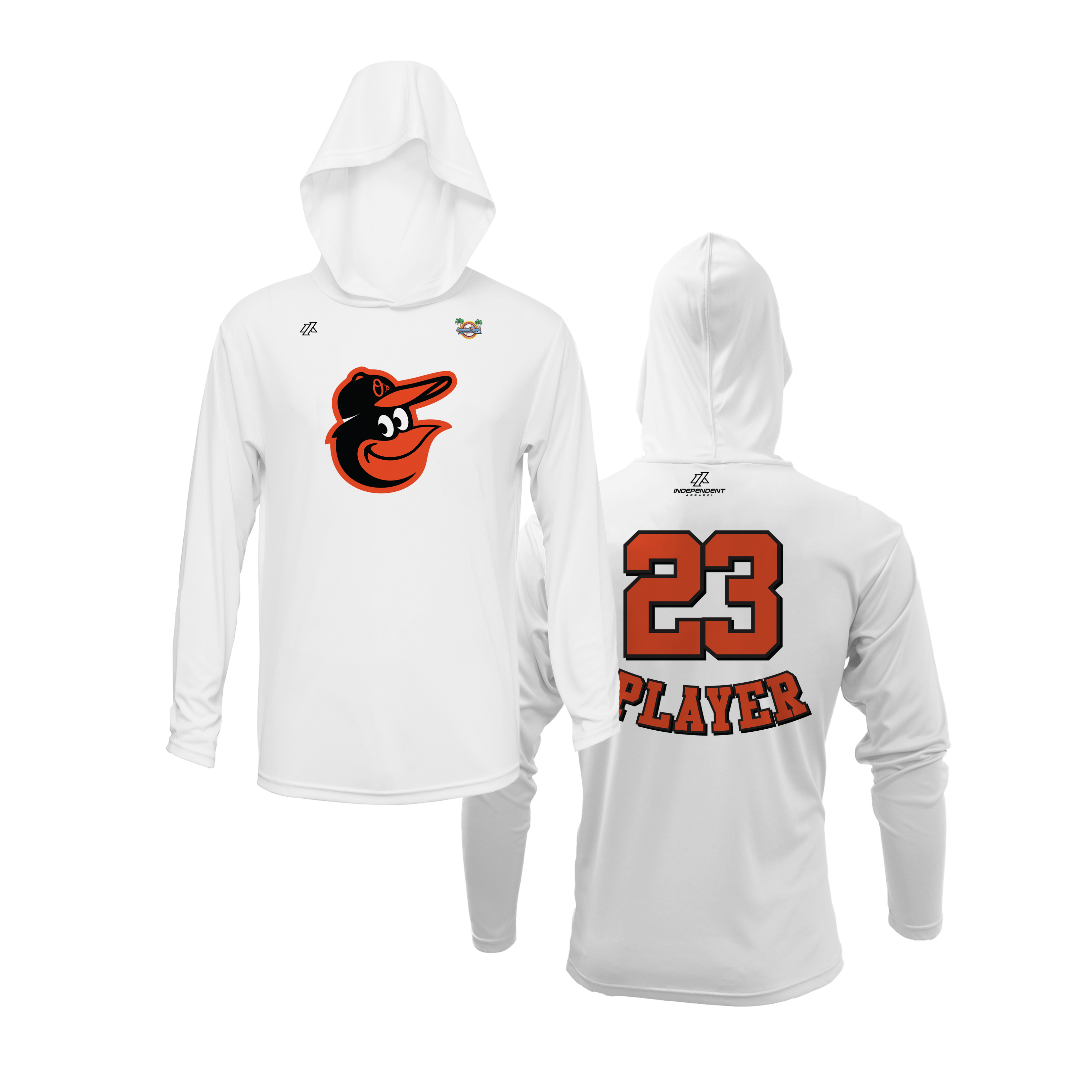 CCLL Orioles Bird Logo Lightweight Hoodie