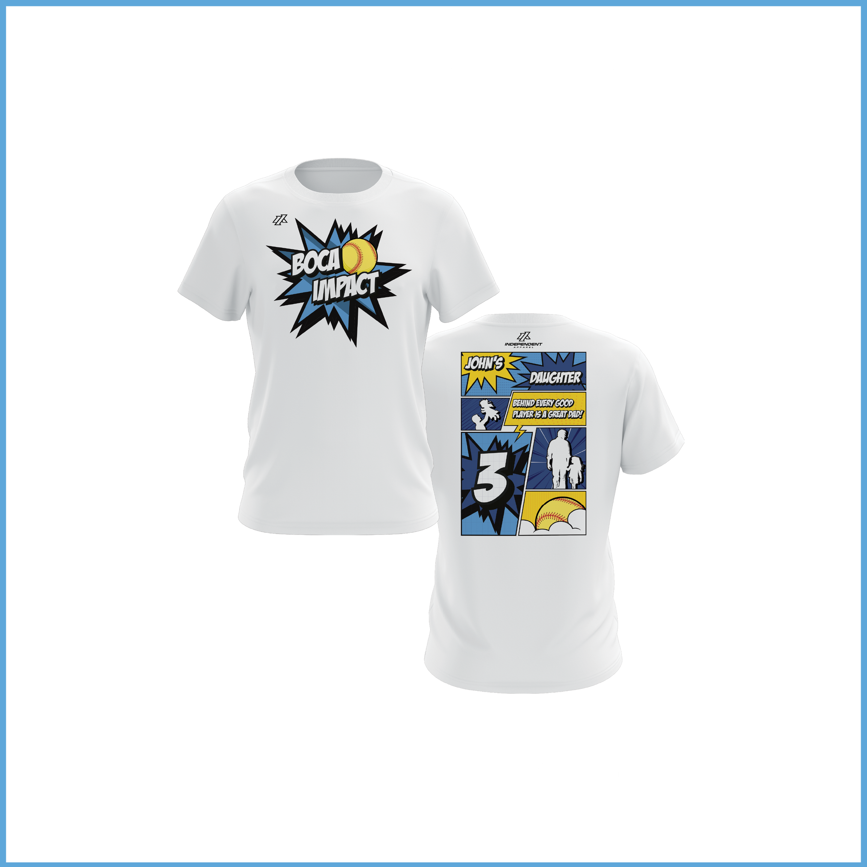 Brideau 12U Father's Day Player White Shirt