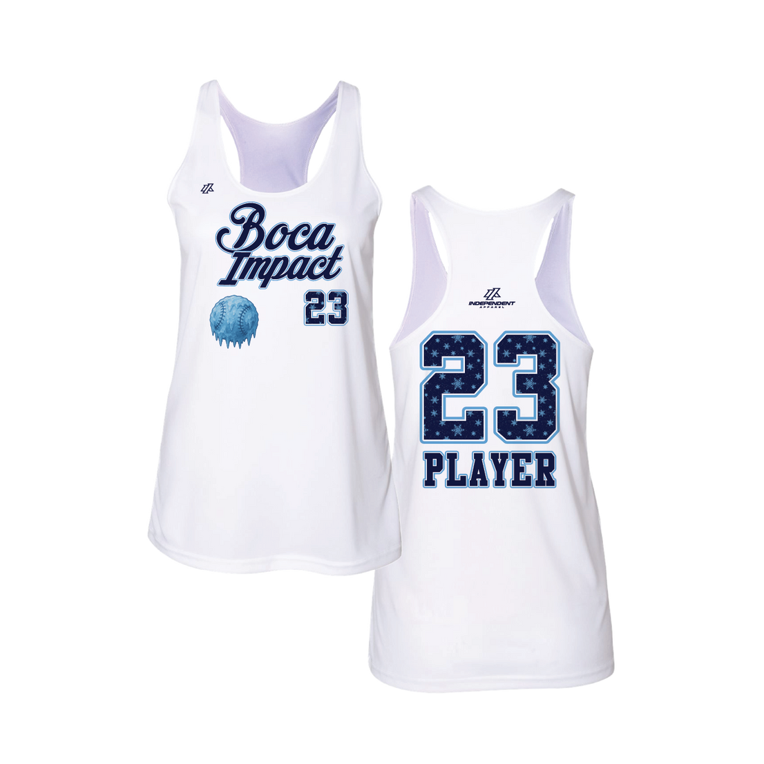 Boca Impact Holiday 2025 Women's White Tank Top