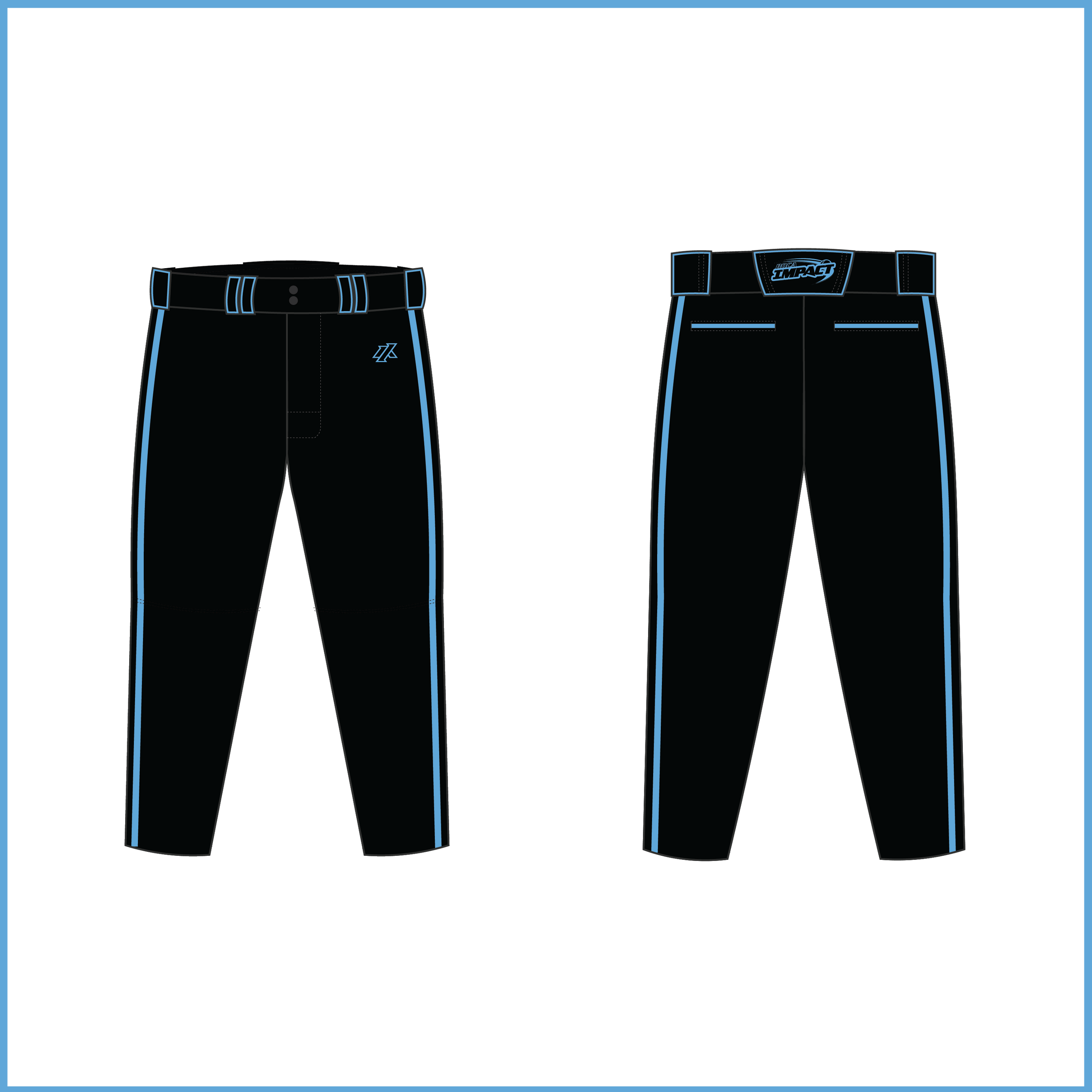 Yu 12U Black/Blue Knickers