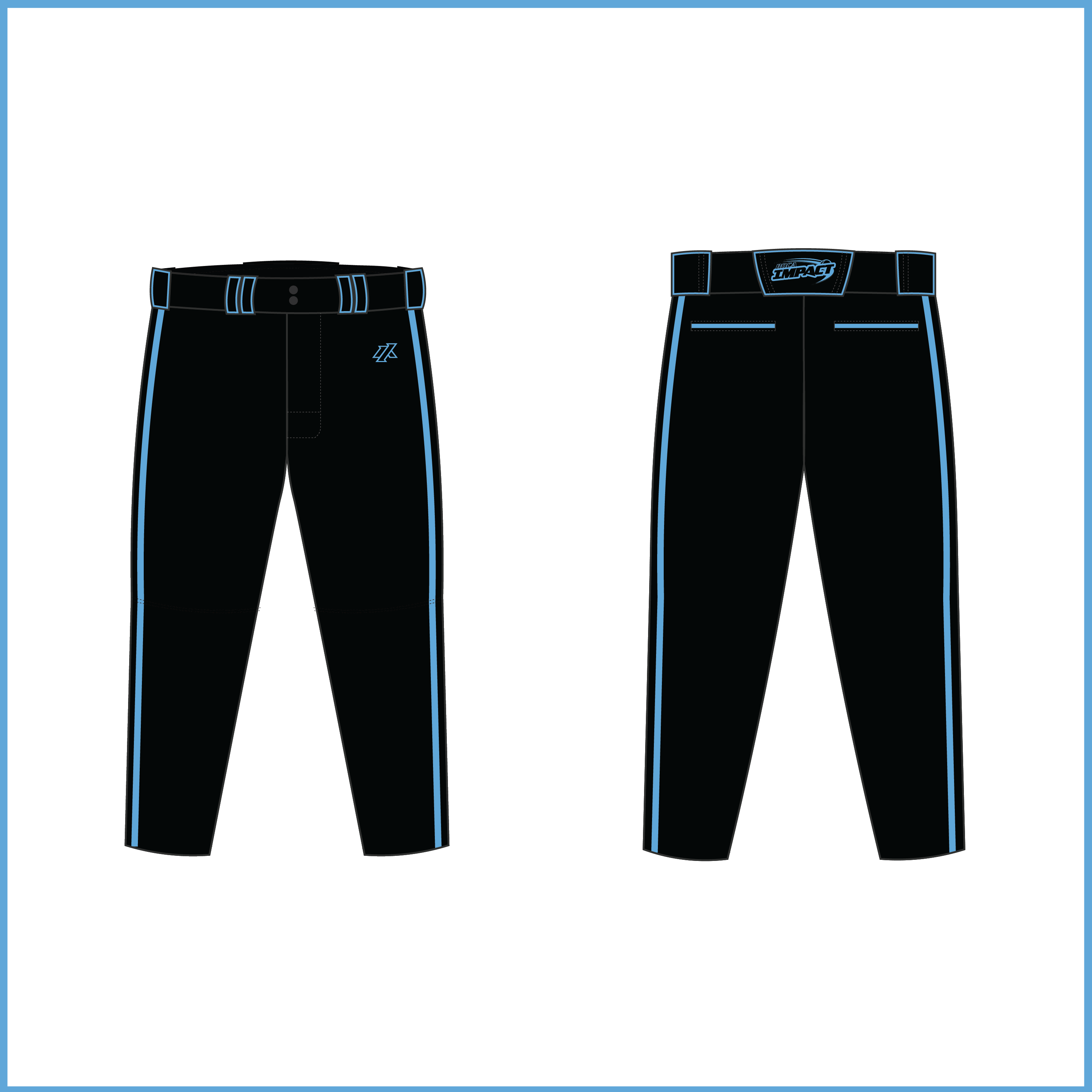 Yu 12U Black/Blue Knickers