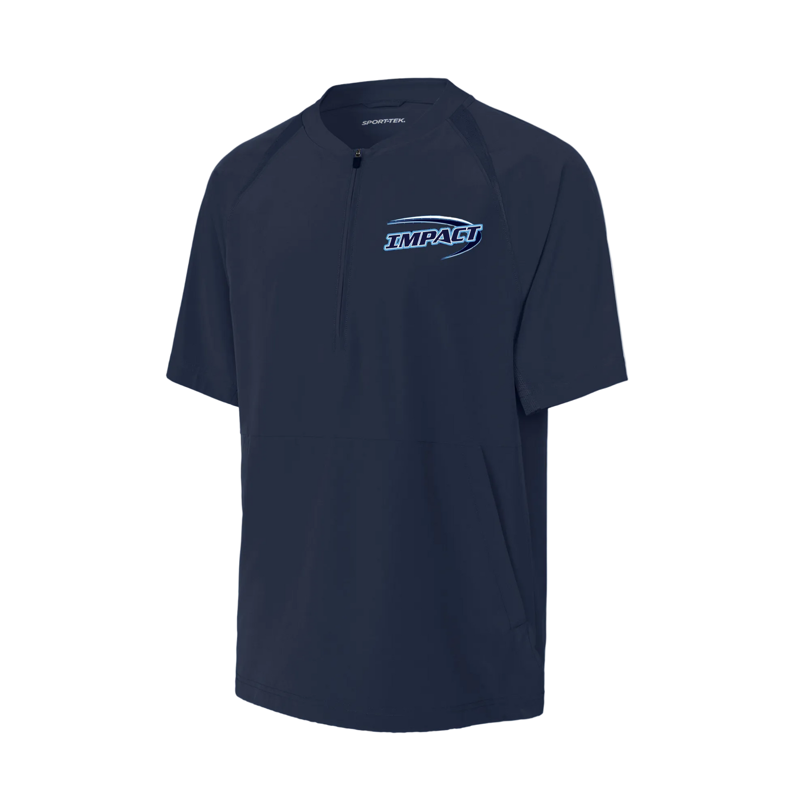 Impact Logo Navy Short Sleeve Quarter Zip