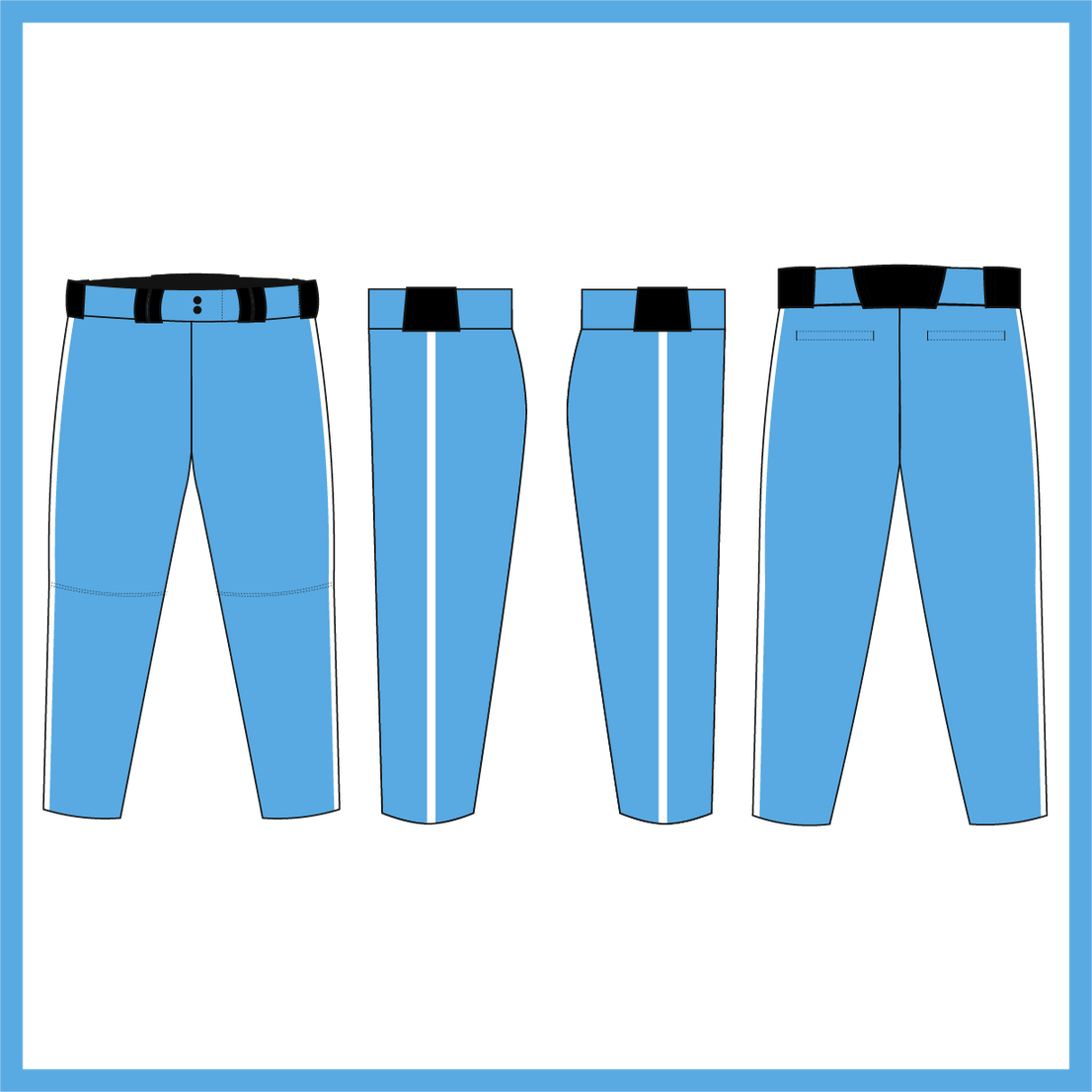 Boca Pirates Light Blue Spring 2026 Uniform Pants/Knickers