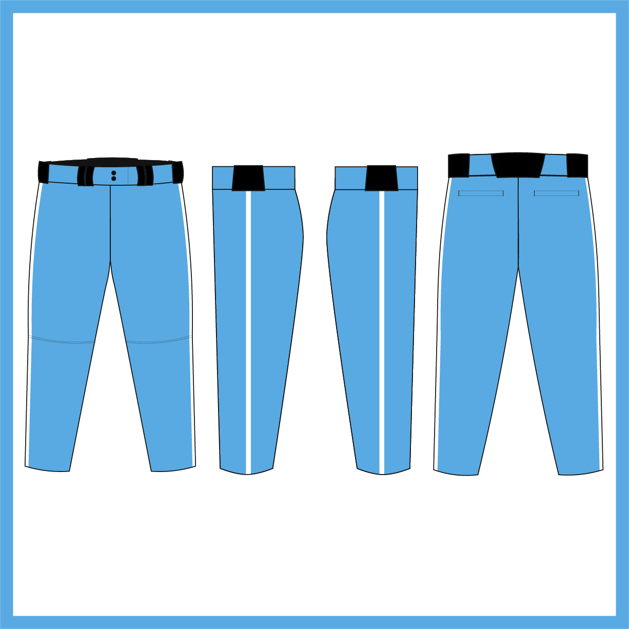 Boca Pirates Light Blue Spring 2026 Uniform Pants/Knickers
