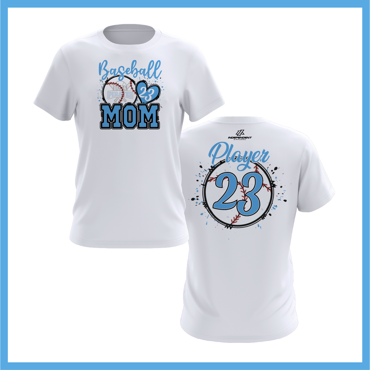 Boca Pirates Baseball Mom Short Sleeve Shirt