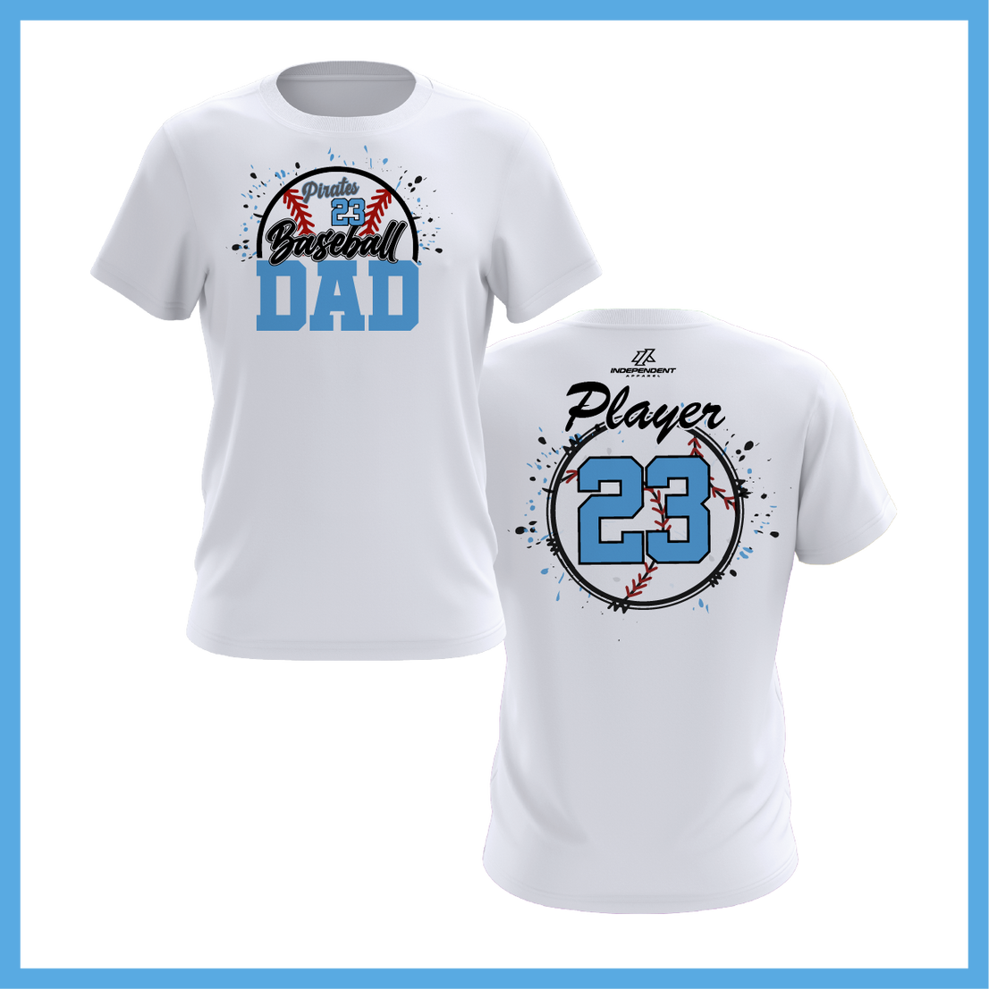 Boca Pirates Baseball Dad Short Sleeve Shirt