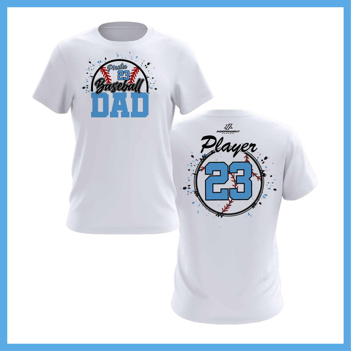 Boca Pirates Baseball Dad Short Sleeve Shirt