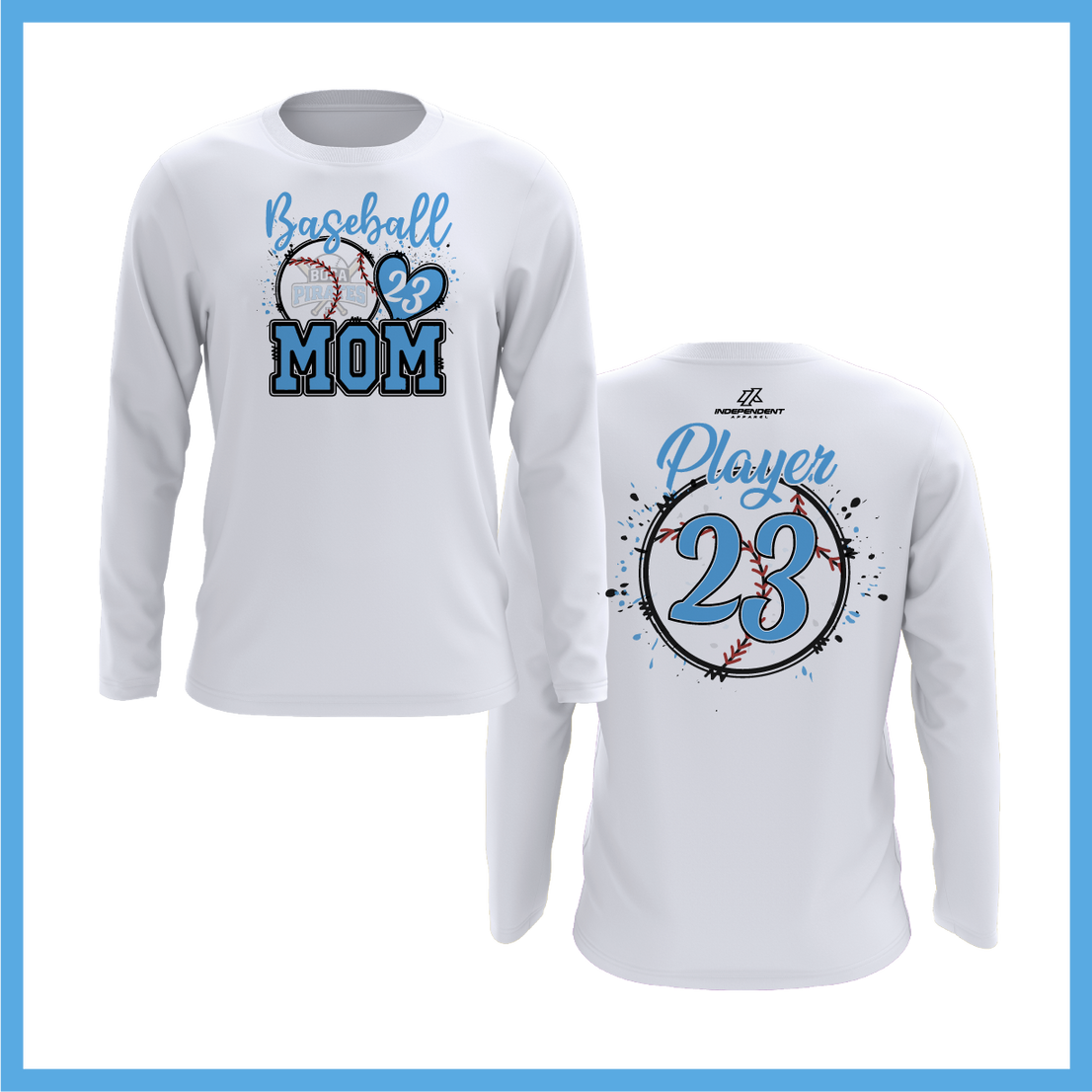 Boca Pirates Baseball Mom Long Sleeve Shirt
