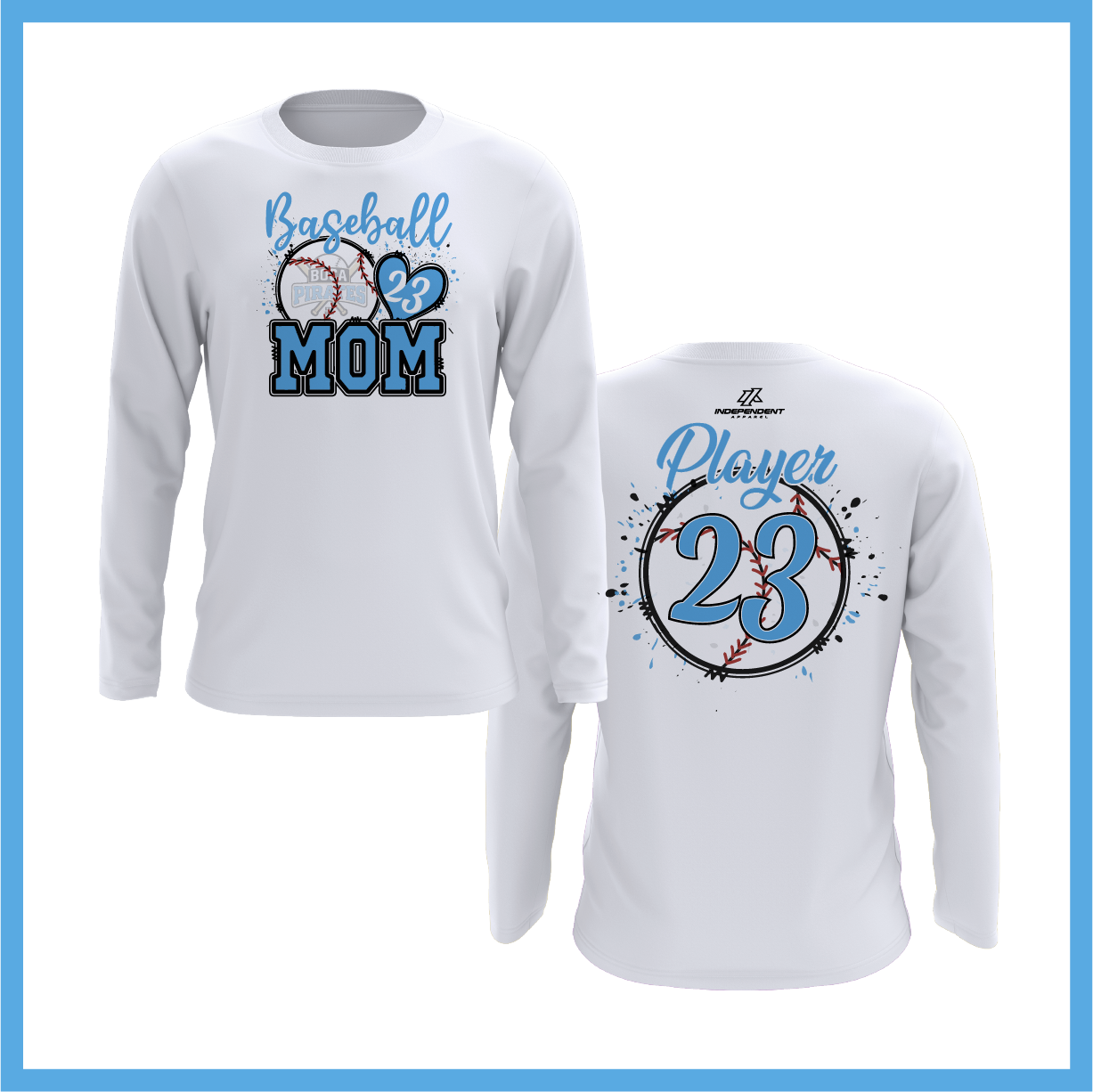 Boca Pirates Baseball Mom Long Sleeve Shirt