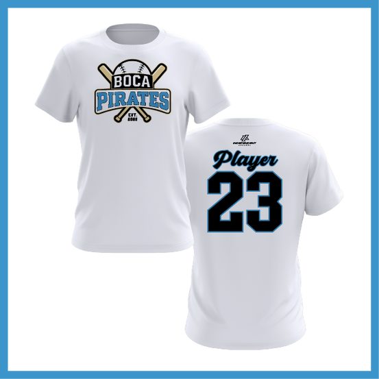 Boca Pirates White Practice Shirt