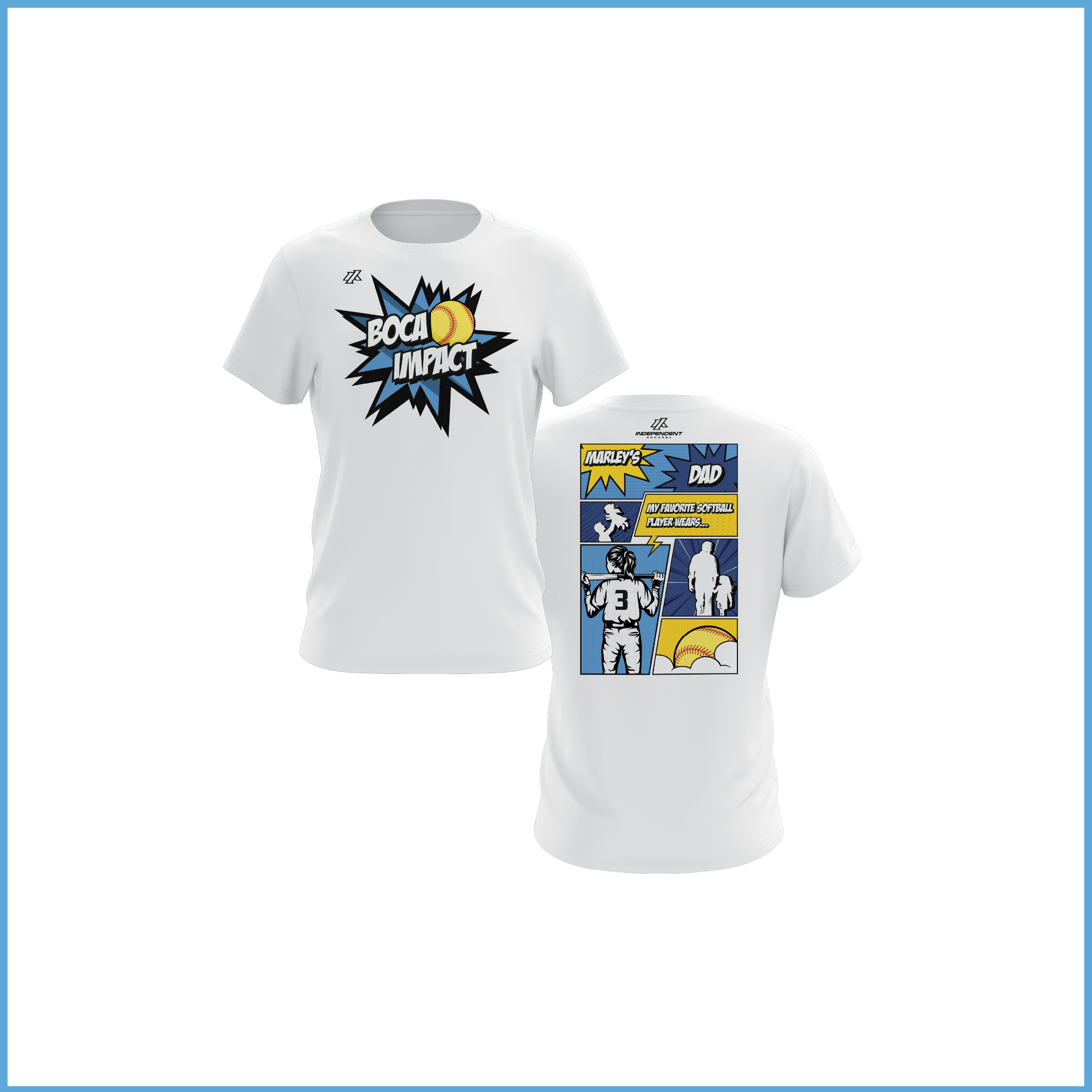 Brideau 12U Father's Day Dad White Shirt