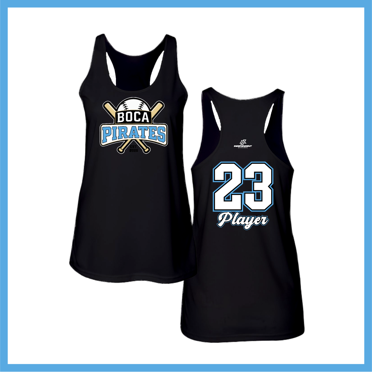 Boca Pirates Baseball Logo Tank Top