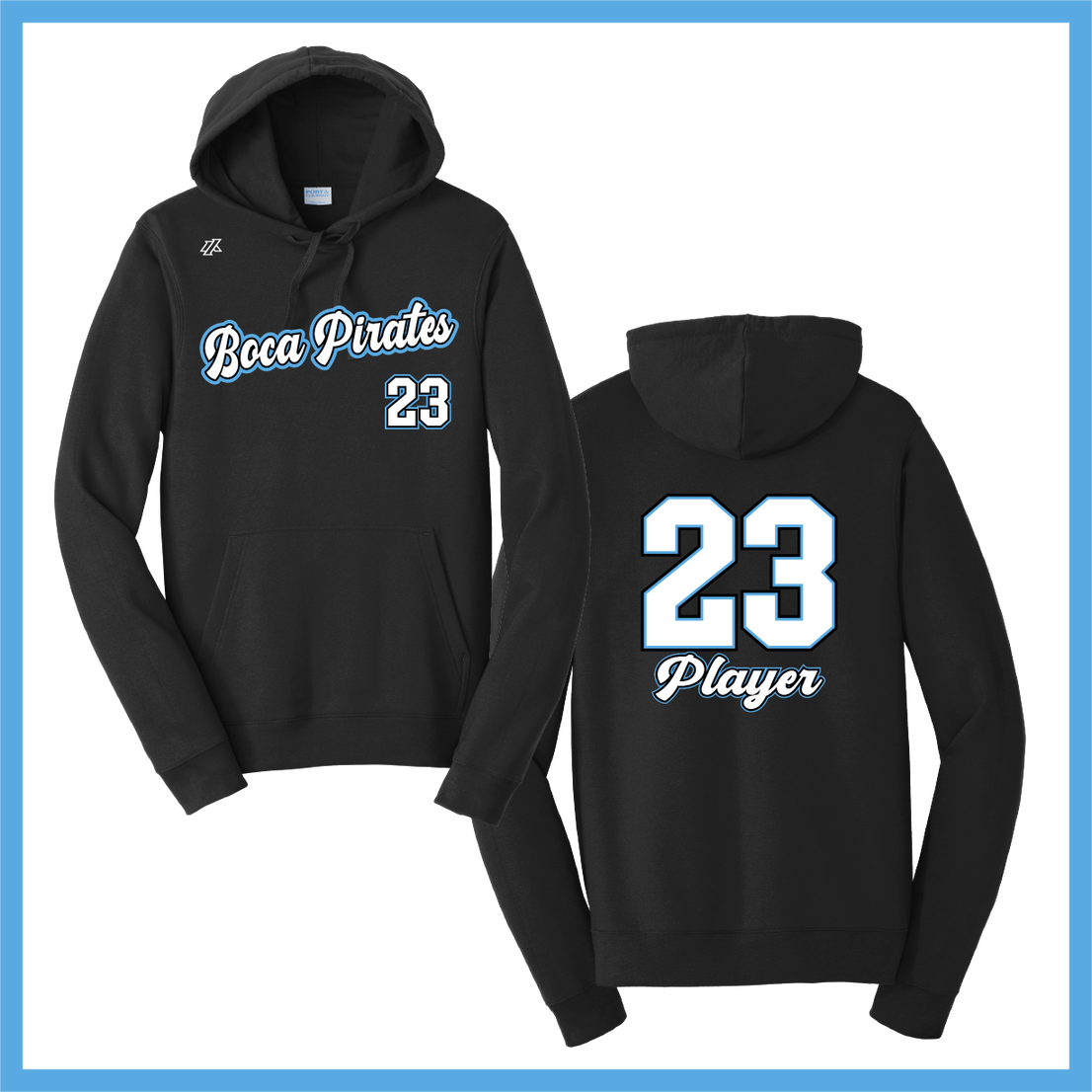 Boca Pirates Script Logo Sweatshirt Hoodie