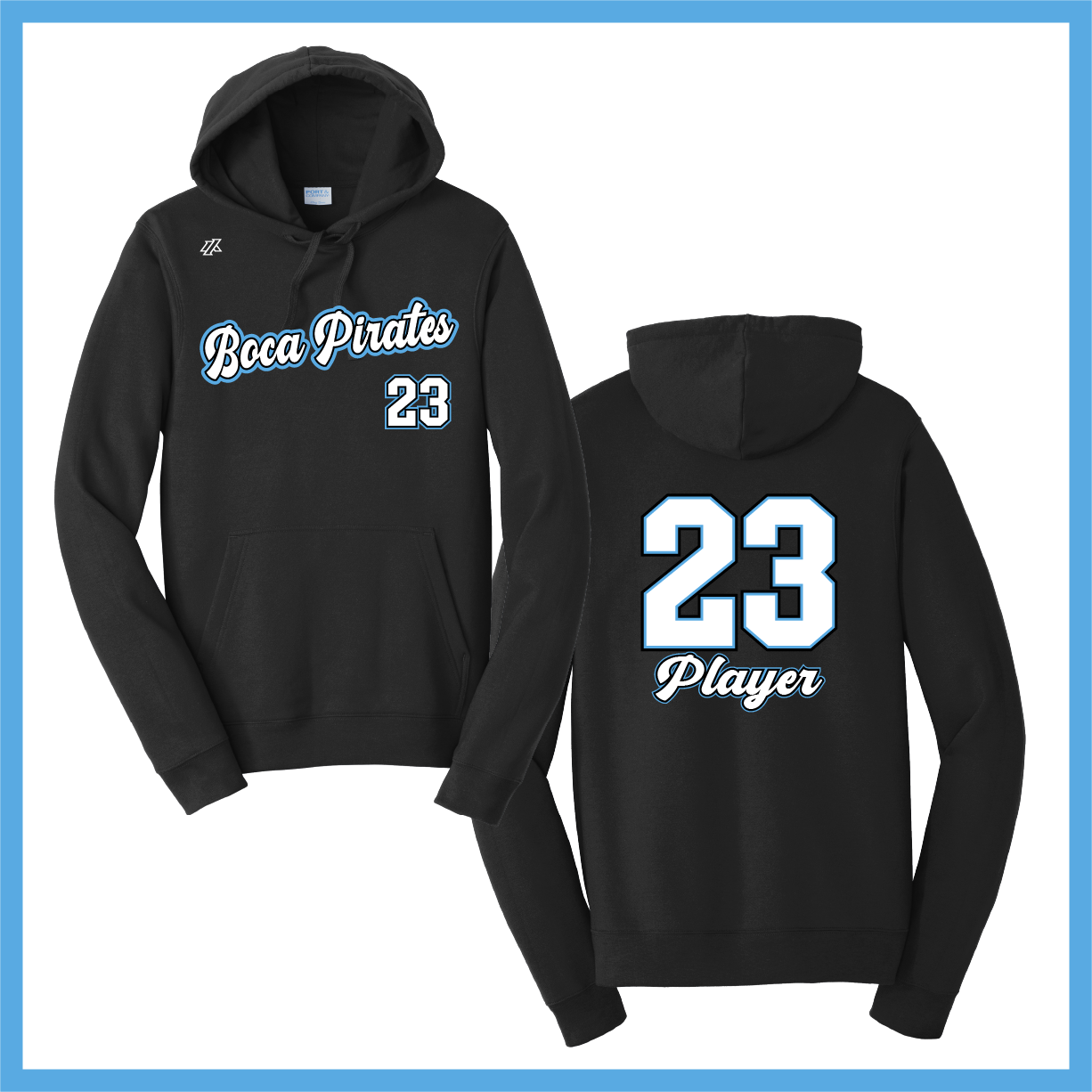 Boca Pirates Script Logo Sweatshirt Hoodie
