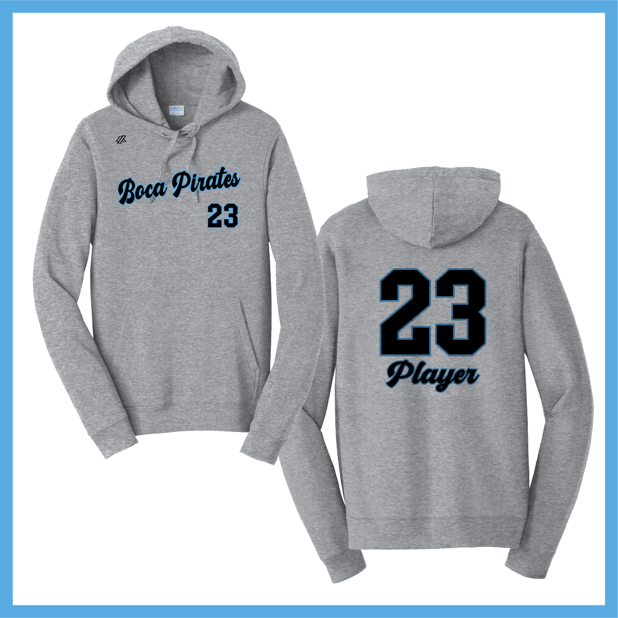 Boca Pirates Script Logo Sweatshirt Hoodie