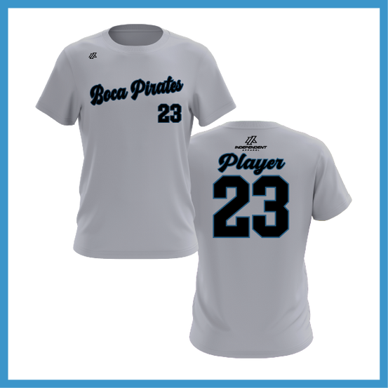 Boca Pirates Script Logo Short Sleeve Shirt