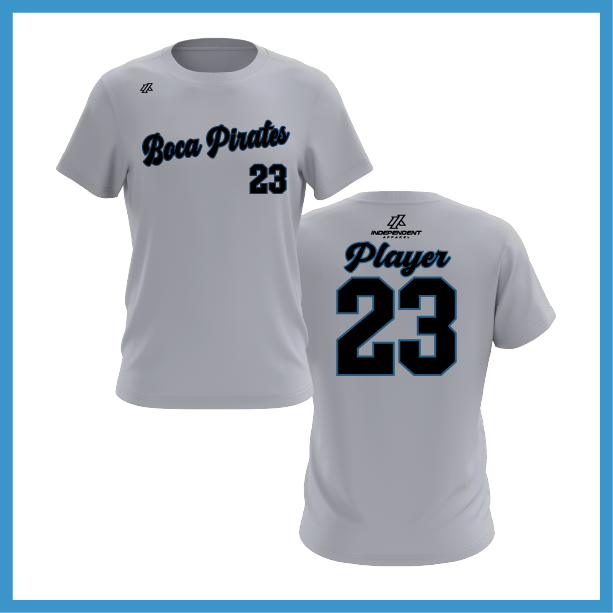 Boca Pirates Script Logo Short Sleeve Shirt