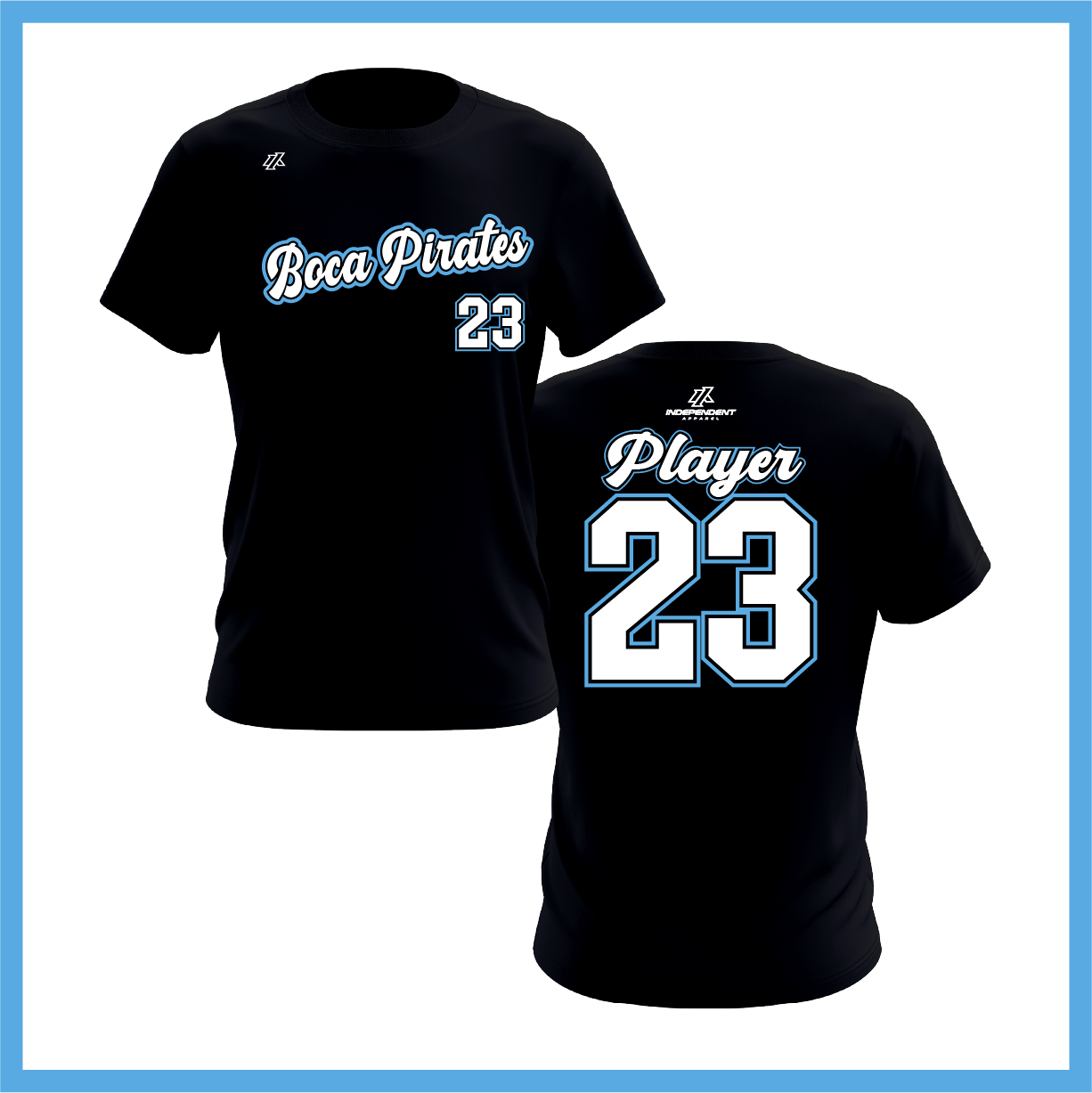 Boca Pirates Script Logo Short Sleeve Shirt