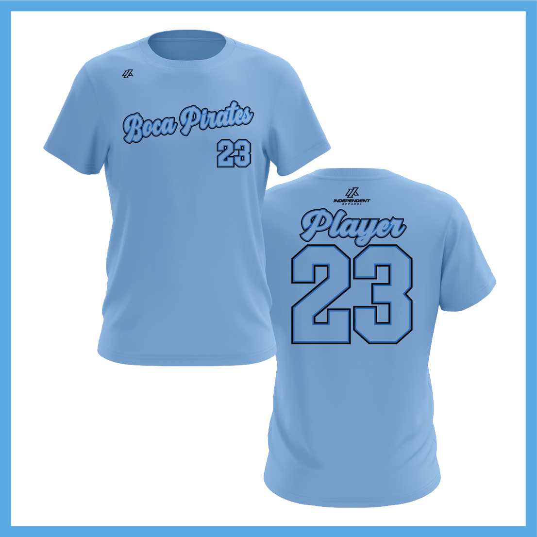 Boca Pirates Script Logo Short Sleeve Shirt