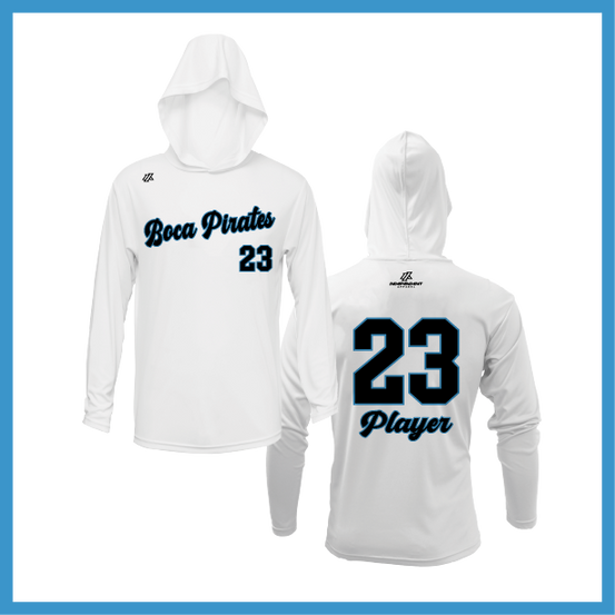 Boca Pirates Script Logo Lightweight Hoodie