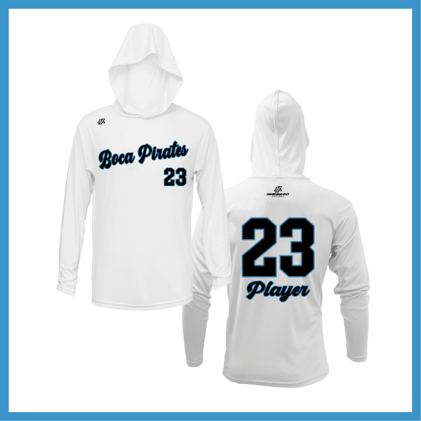 Boca Pirates Script Logo Lightweight Hoodie