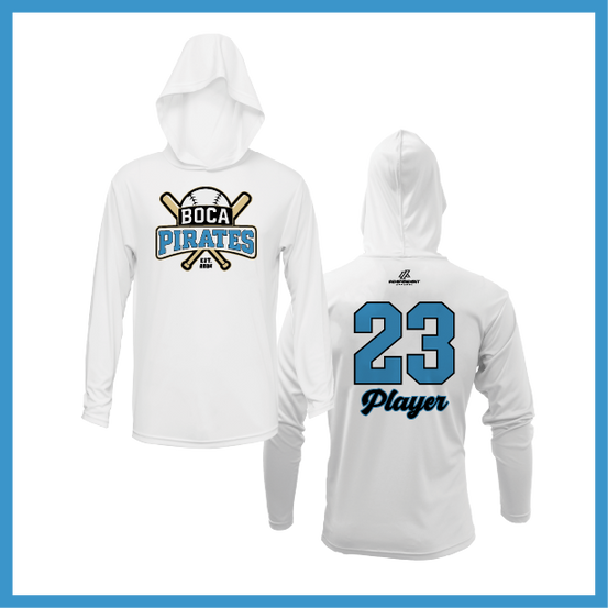Boca Pirates Baseball Logo Lightweight Hoodie