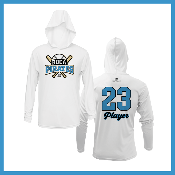 Boca Pirates Baseball Logo Lightweight Hoodie