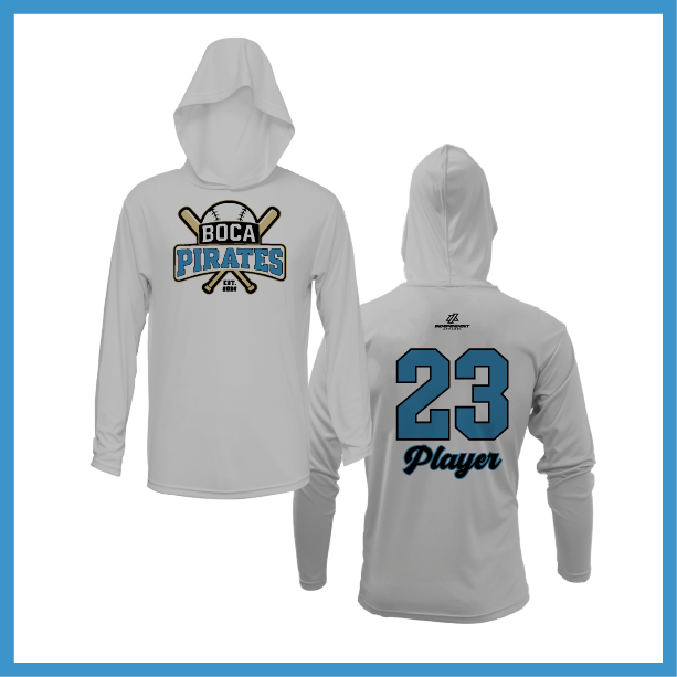 Boca Pirates Baseball Logo Lightweight Hoodie