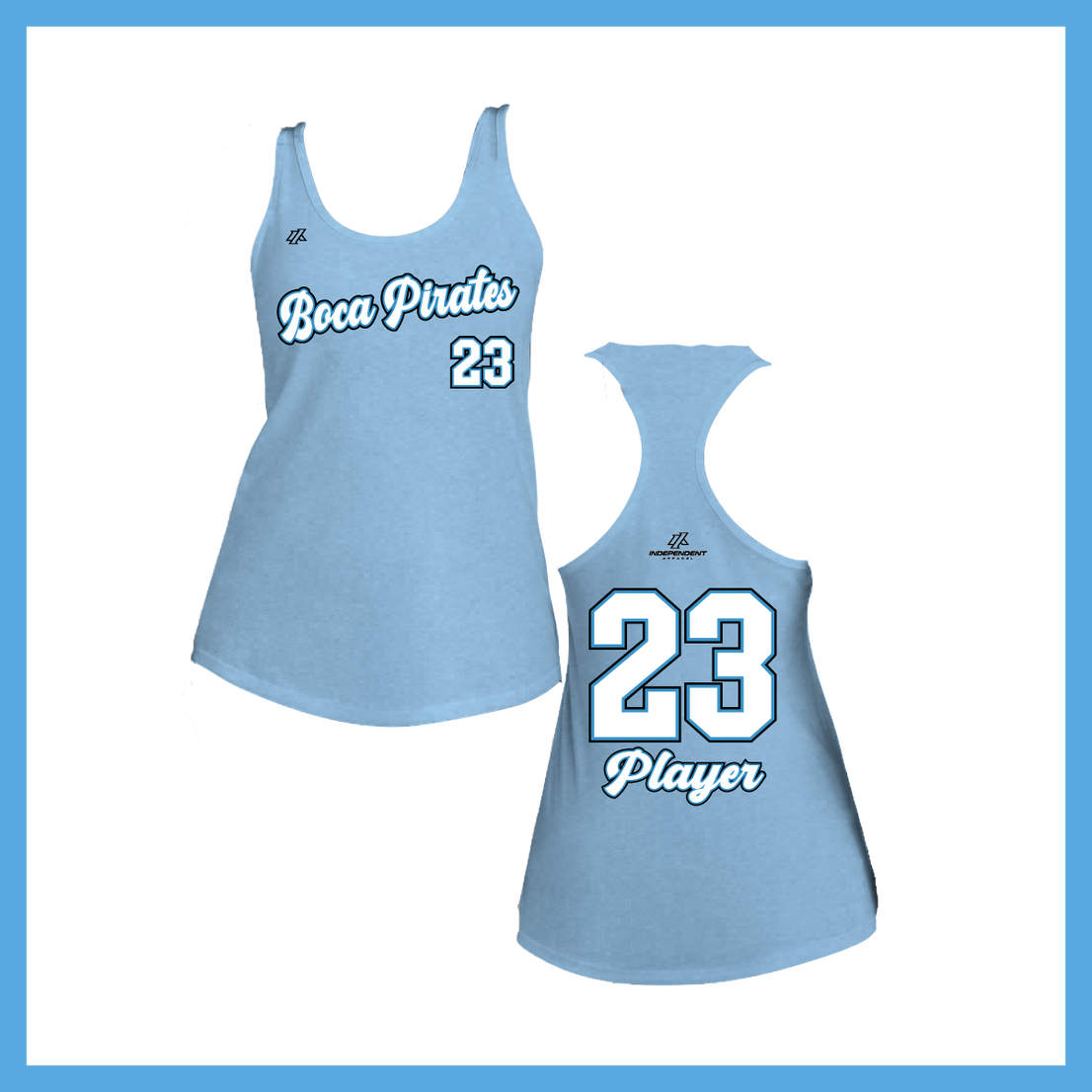 Boca Pirates Script Logo Women's Poly/Cotton Tank Top