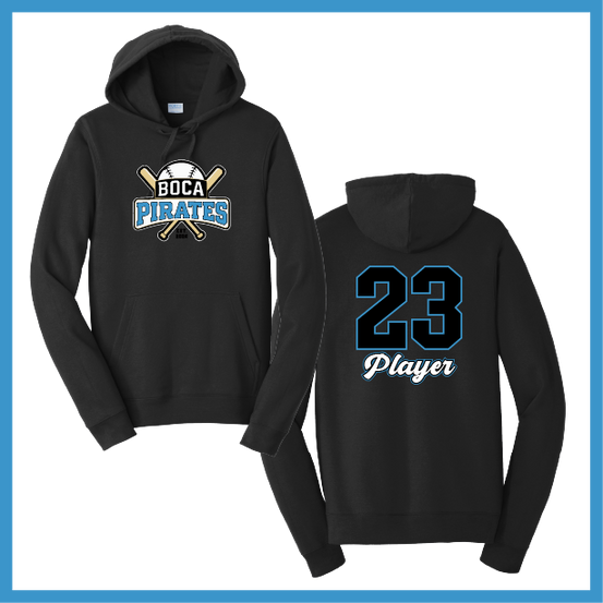 Boca Pirates Baseball Logo Cotton Sweatshirt Hoodie