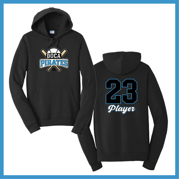Boca Pirates Baseball Logo Cotton Sweatshirt Hoodie