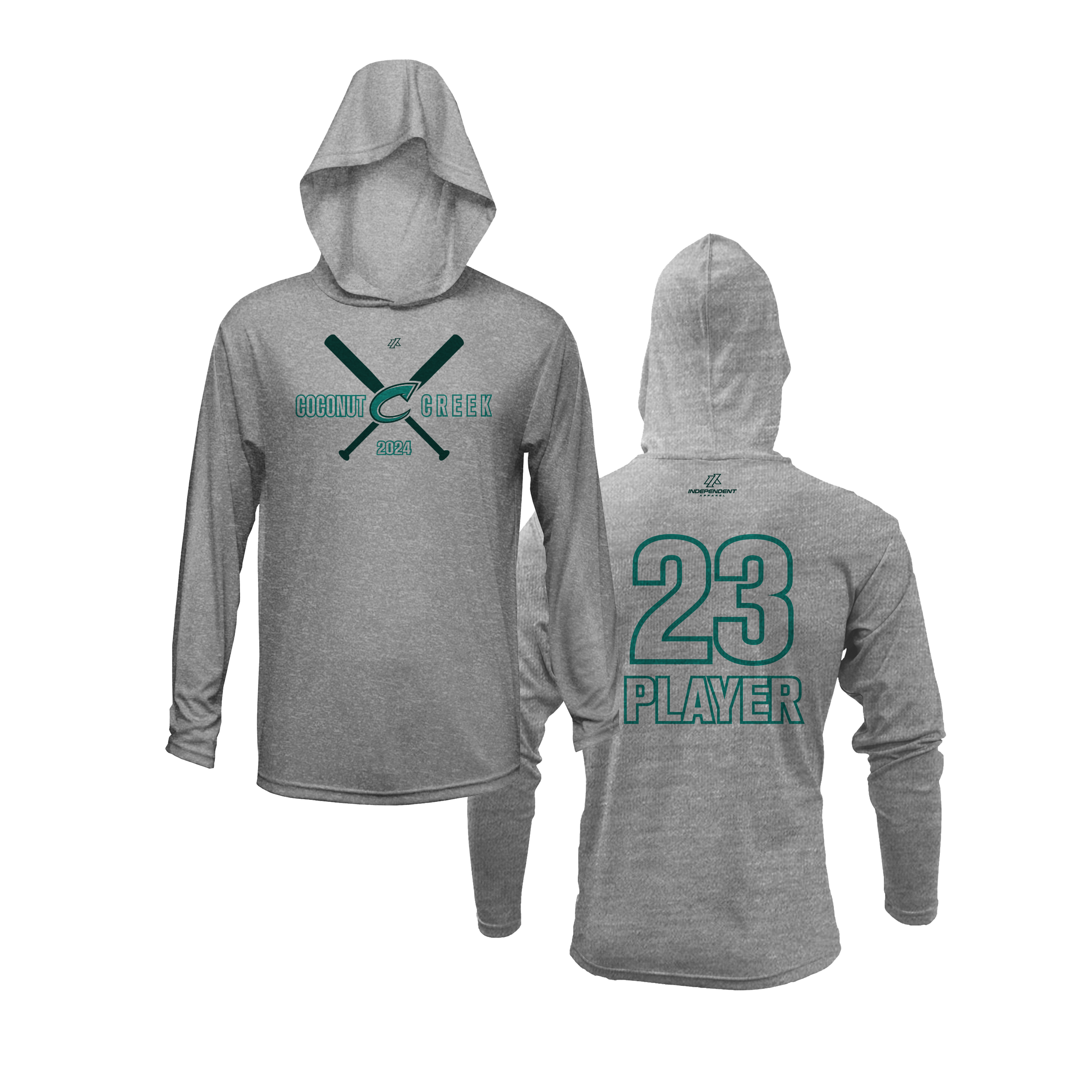 CCLL T-Ball Teal Lightweight Hoodie