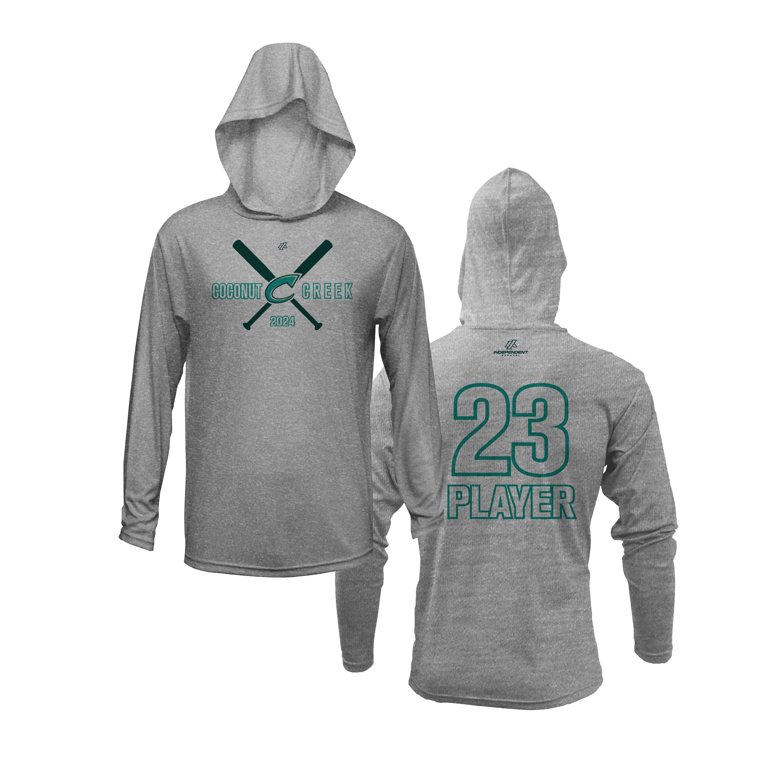 CCLL T-Ball Teal Lightweight Hoodie
