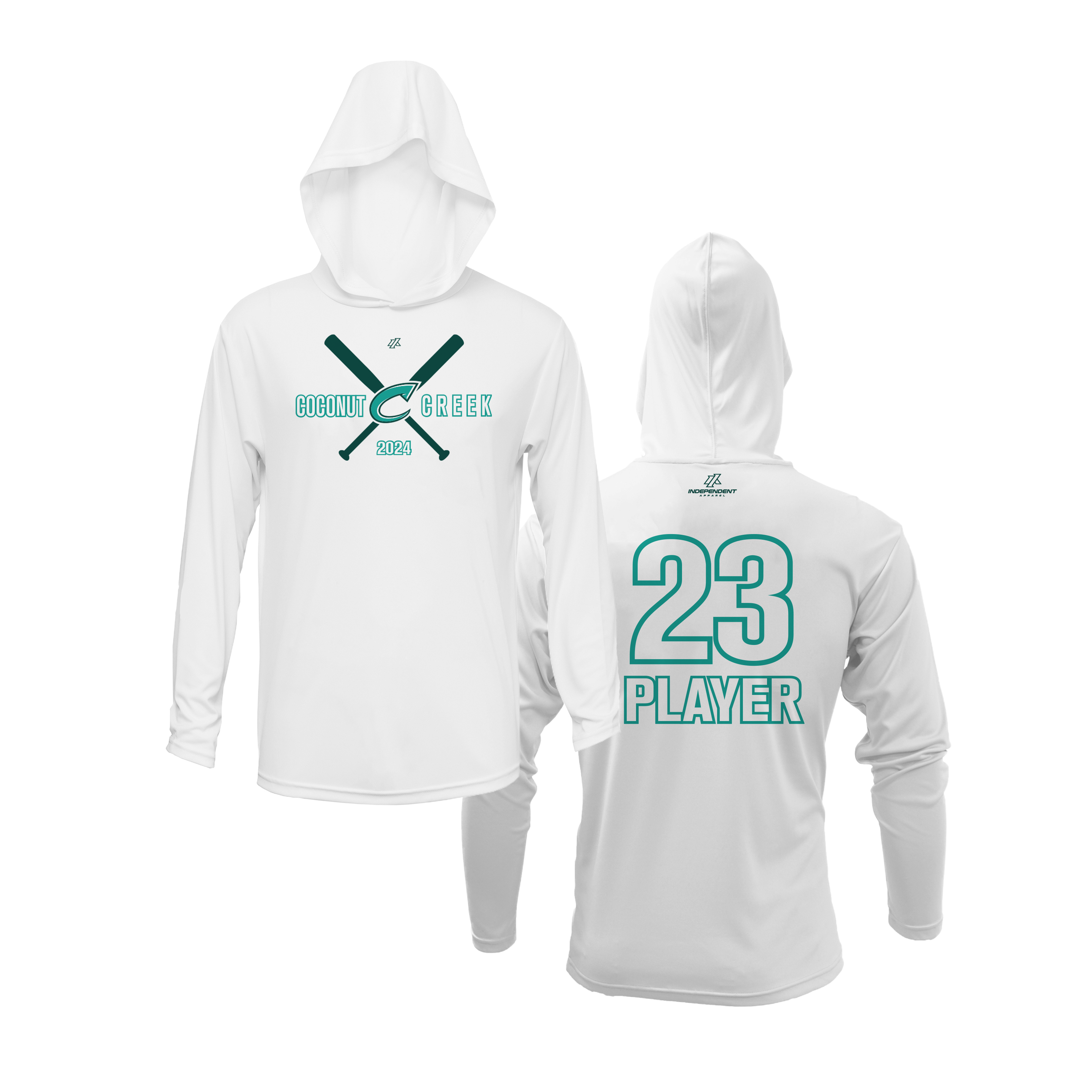 CCLL T-Ball Teal Lightweight Hoodie