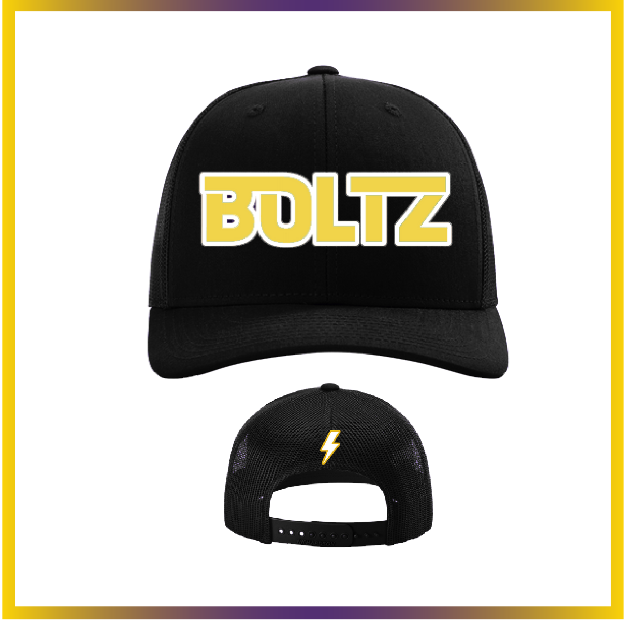 Boca Raton Boltz Black Snapback Hat