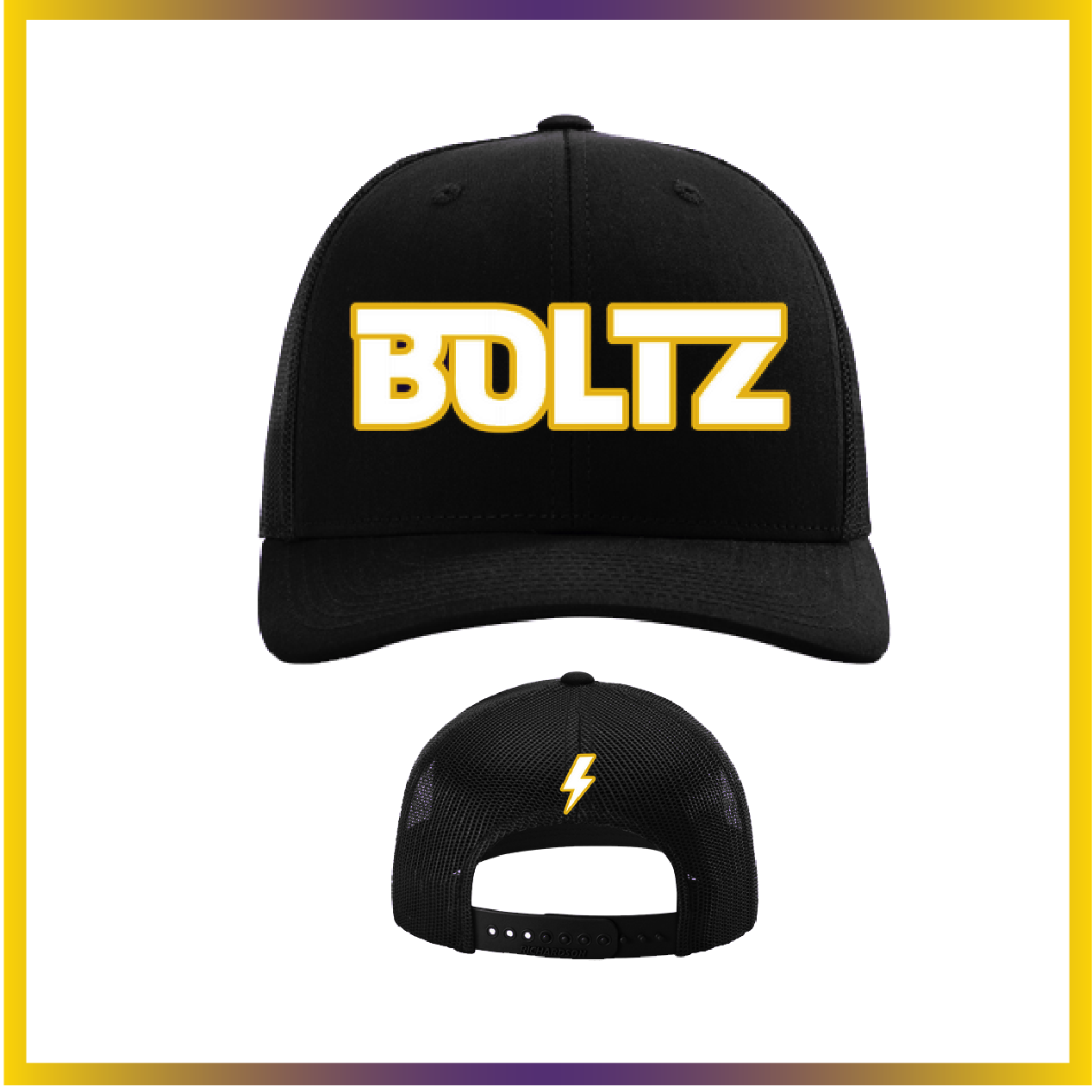 Boca Raton Boltz Black Snapback Hat