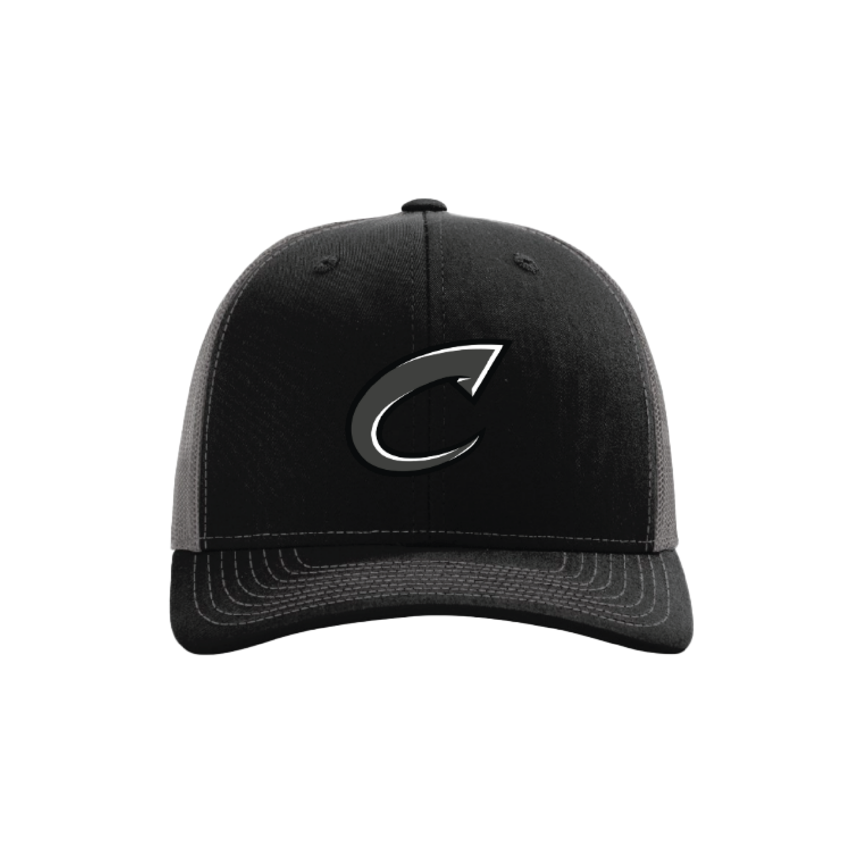 CCLL Black/Charcoal Snapback Hat with Charcoal C Logo