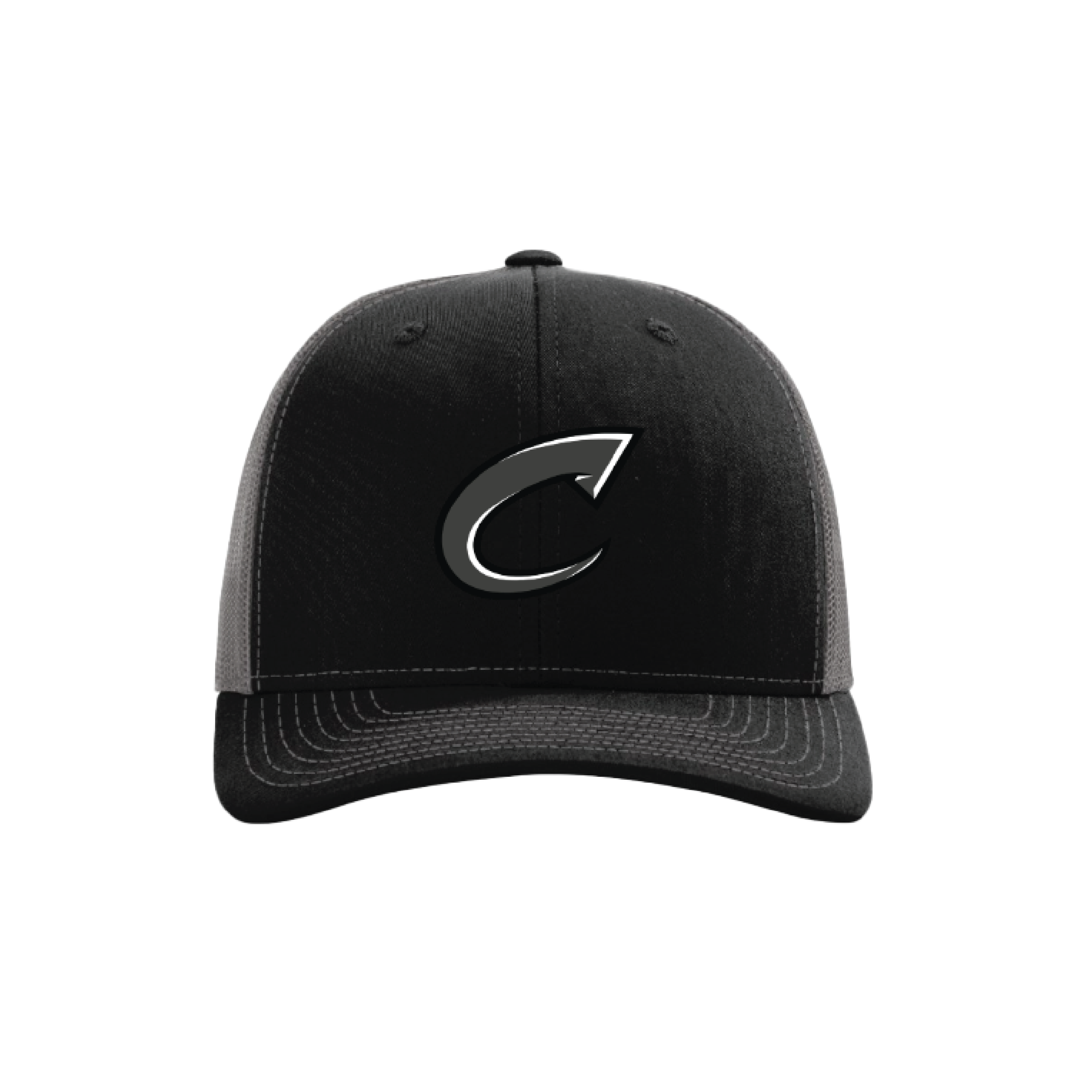 CCLL Black/Charcoal Snapback Hat with Charcoal C Logo