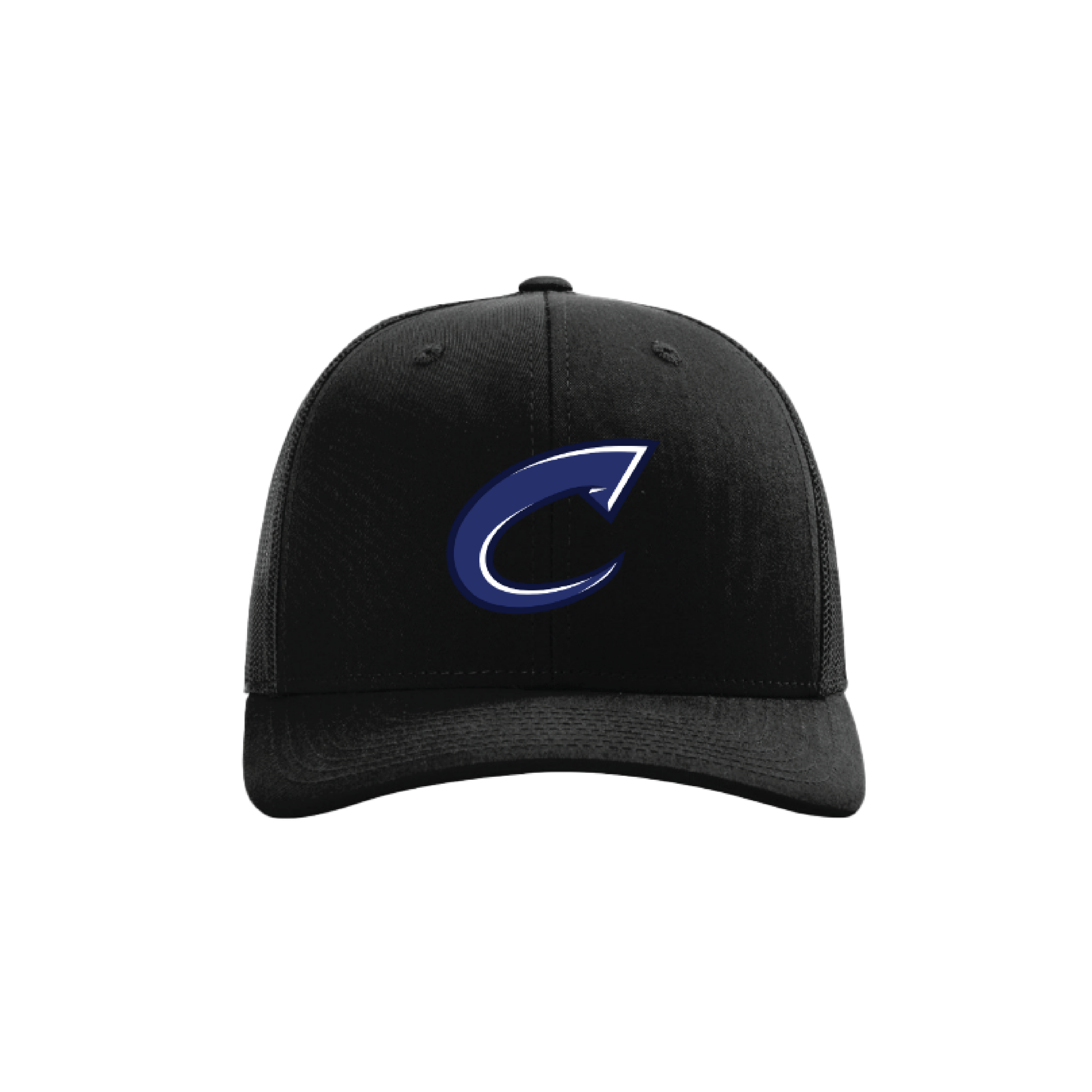 CCLL Black Snapback Hat with Royal/Navy C Logo